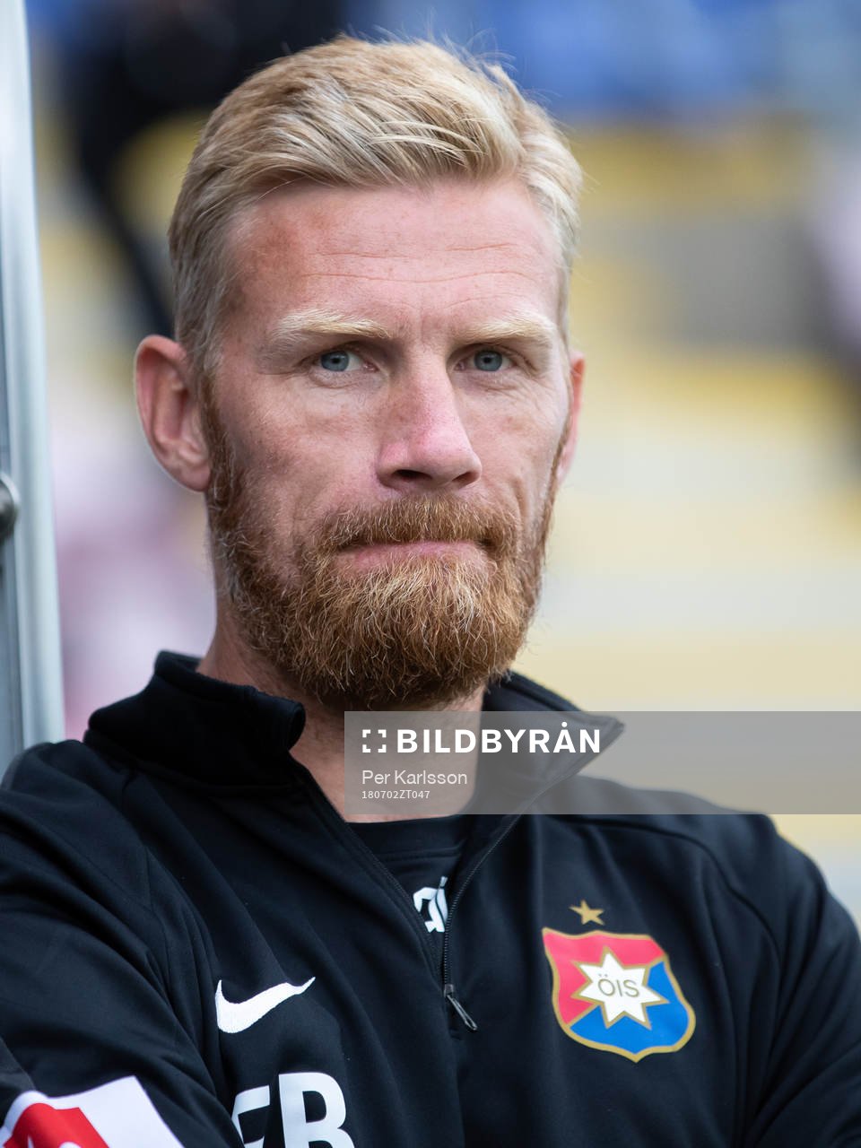 Örgrytes tränare Sören Börjesson innan fotbollsmatchen