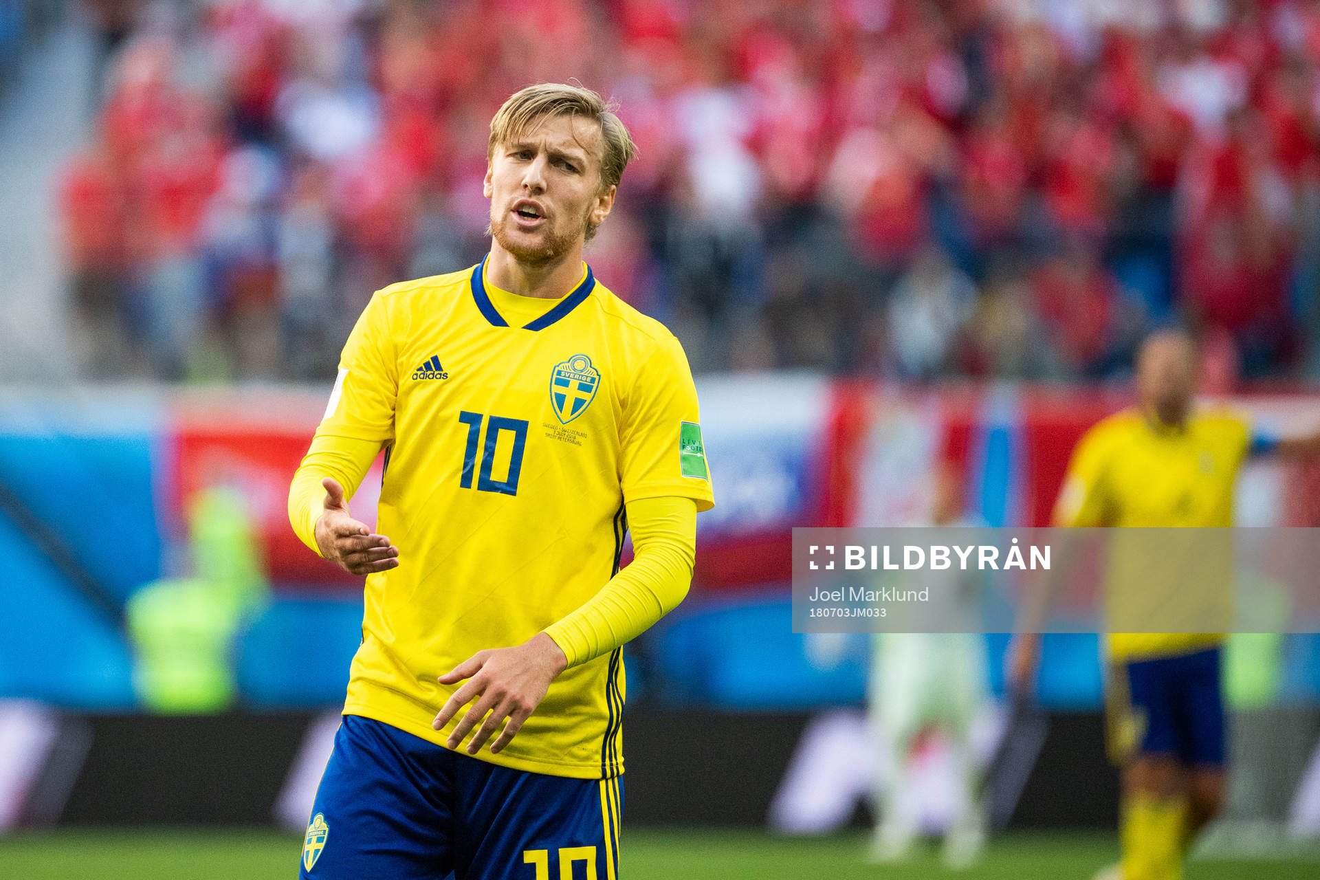 Emil Forsberg of Sweden looks dejected