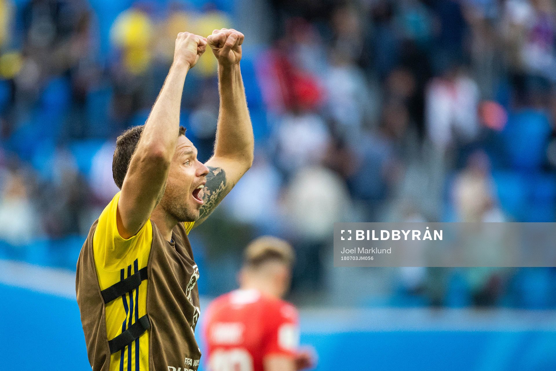 Marcus Berg of Sweden celebrate