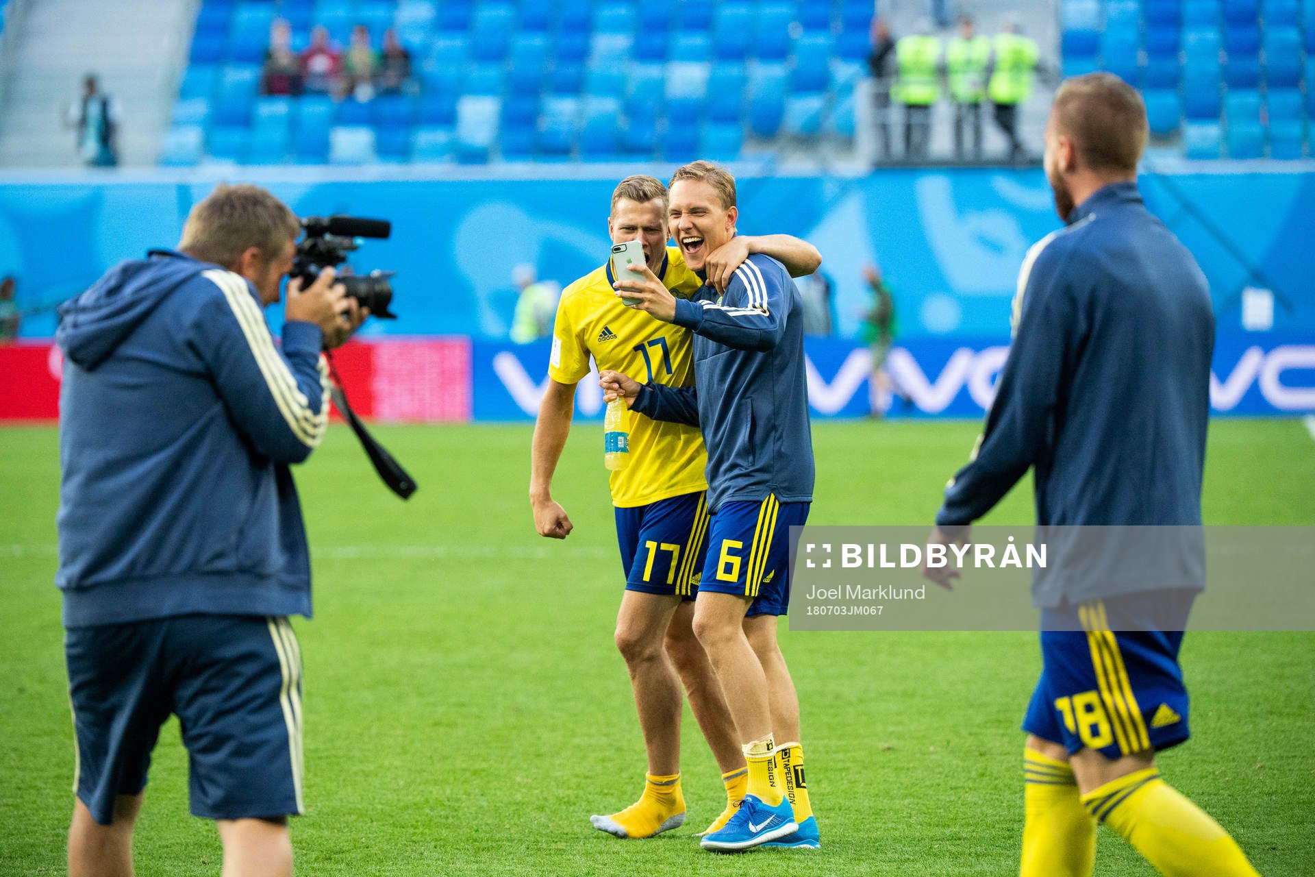 Viktor Claesson and Ludwig Augustinsson of Sweden takes a