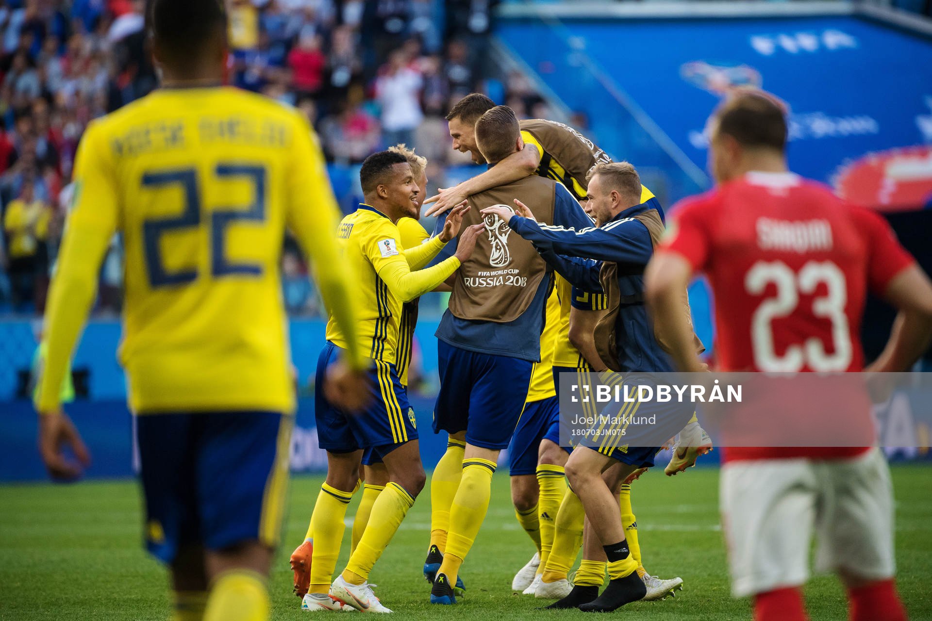 Martin Olsson, Pontus Jansson, Marcus Berg and John