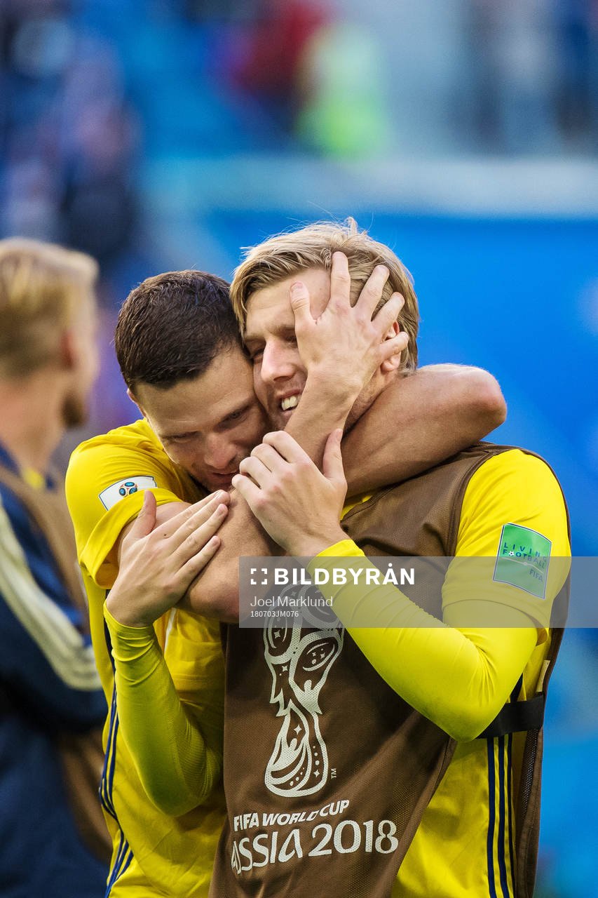 Marcus Berg and Emil Forsberg of Sweden celebrates
