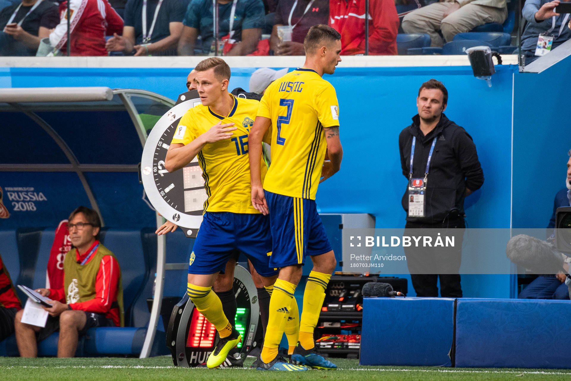 Mikael Lustig is substituted for Emil Krafth