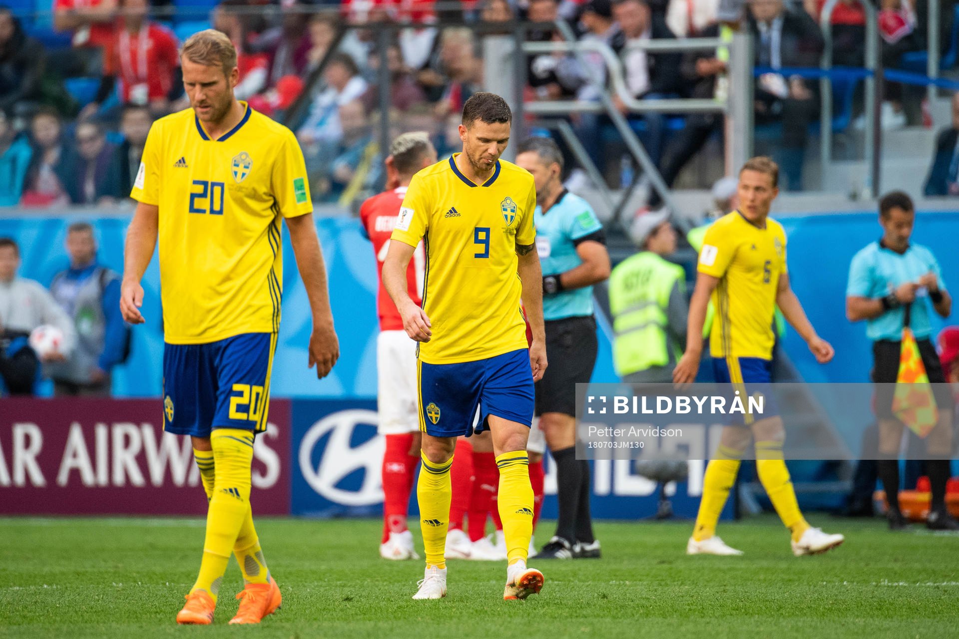 Marcus Berg of Sweden looks dejected