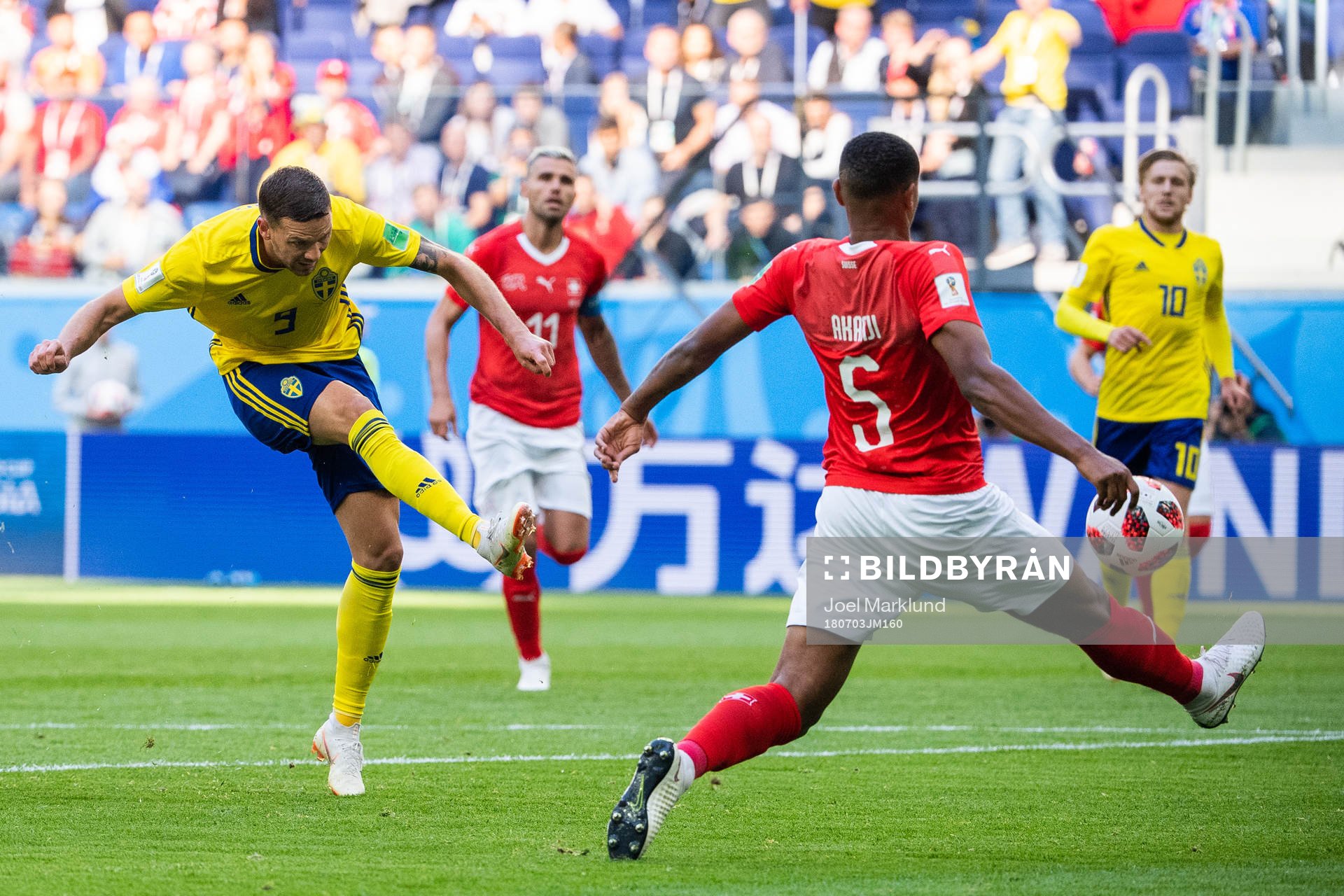 Marcus Berg of Sweden with a shot