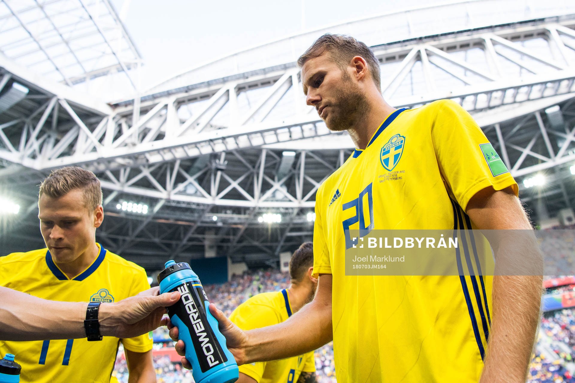 Ola Toivonen of Sweden prior to the FIFA World Cup round of