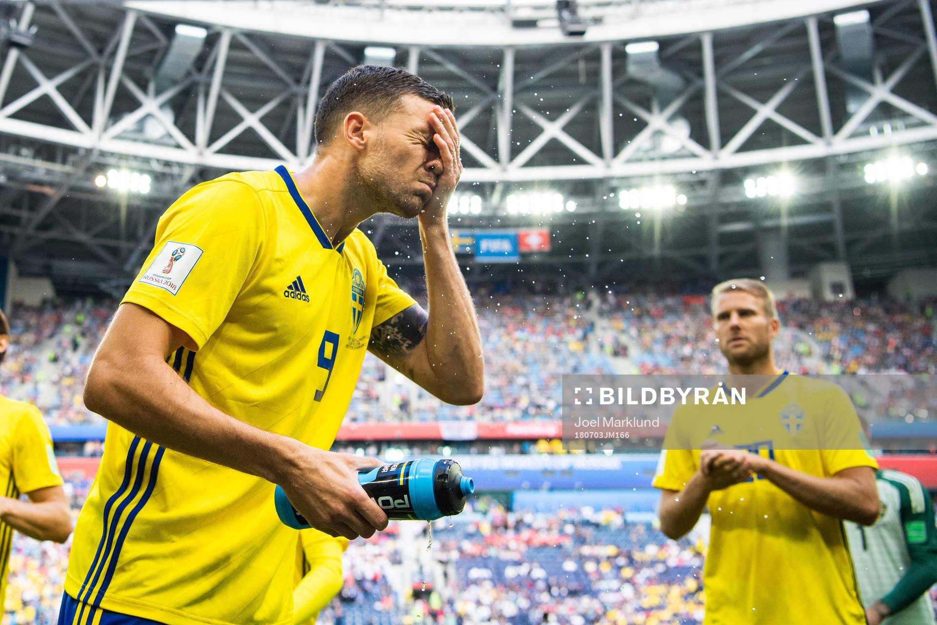 Marcus Berg of Sweden prior to the FIFA World Cup round of