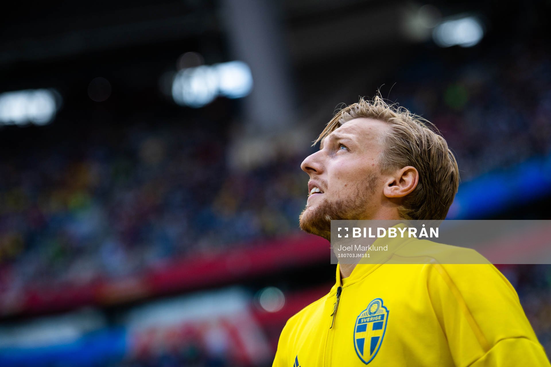 Emil Forsberg of Sweden prior to the FIFA World Cup round