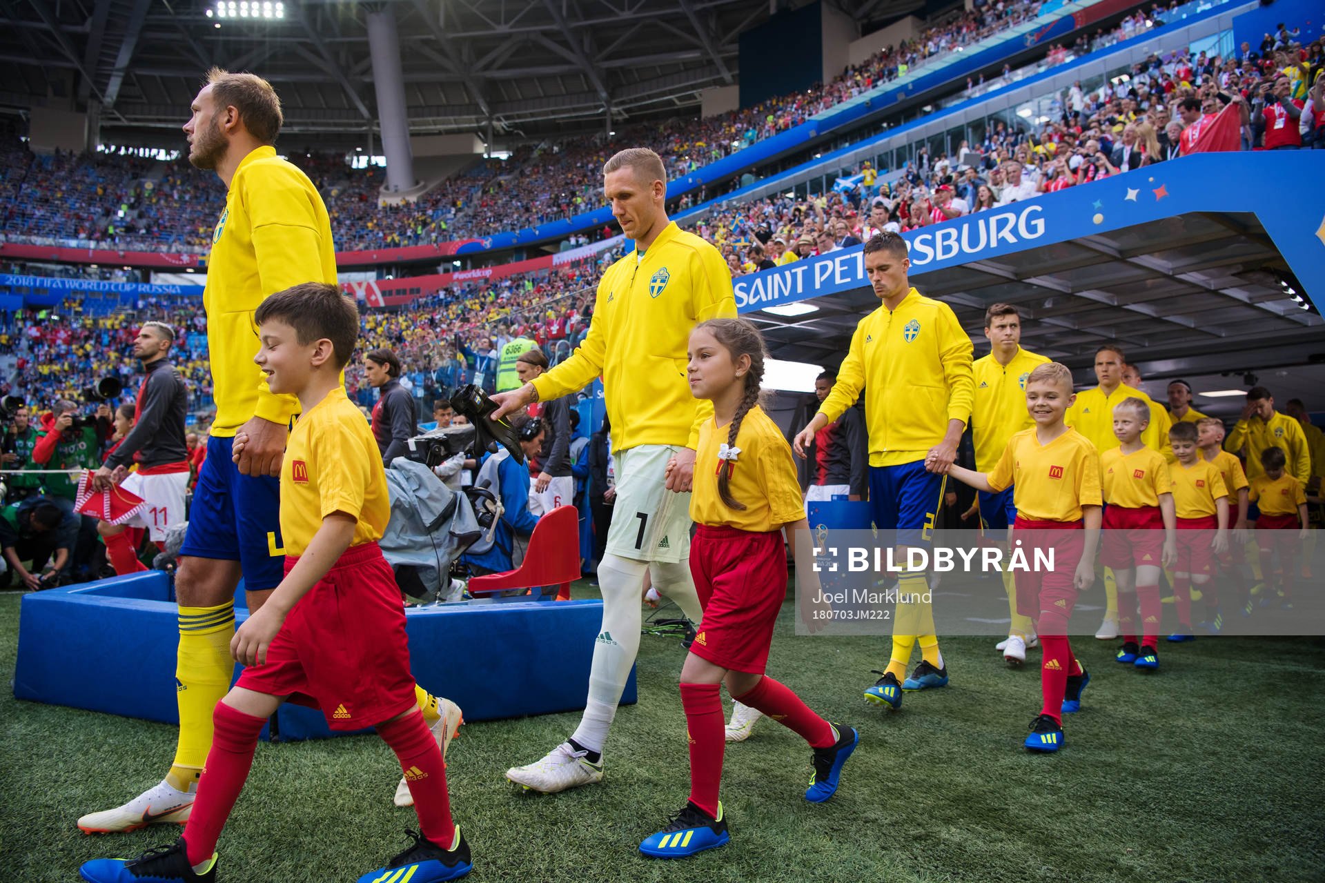 Andreas Granqvist, goalkeeper Robin Olsen, Mikael Lustig