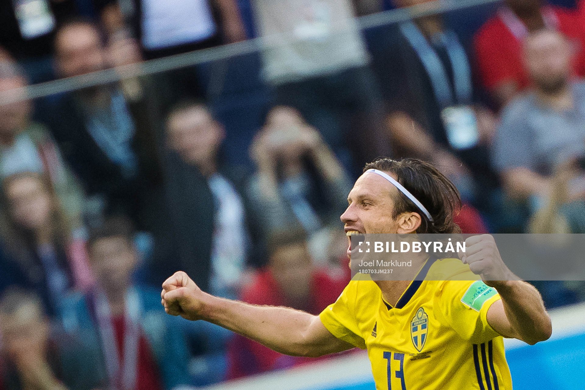 Gustav Svensson of Sweden celebrates