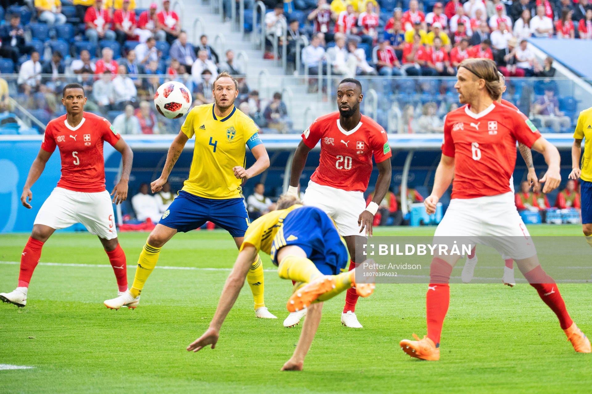Andreas Granqvistof Sweden and Johan Djourou