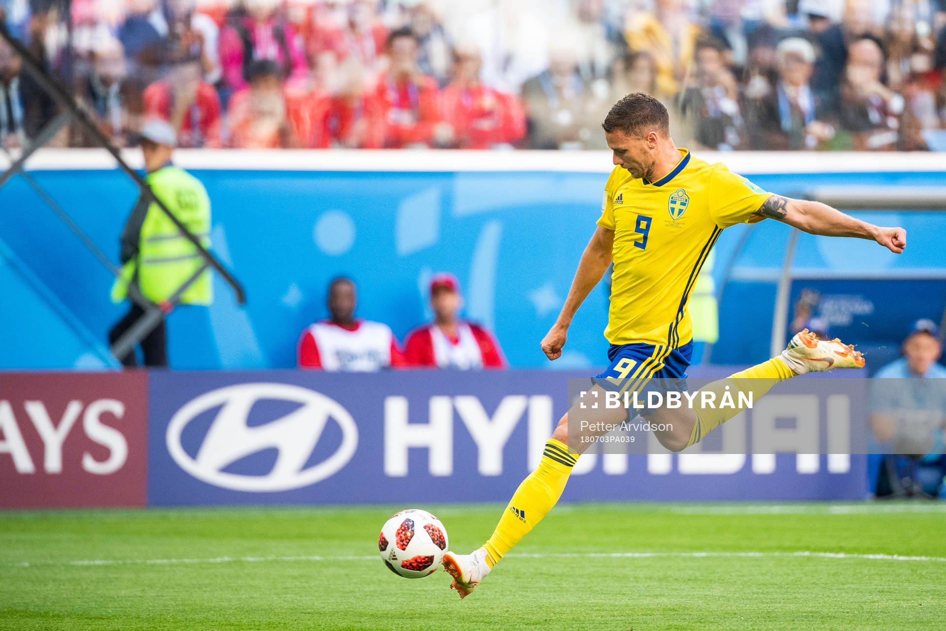 Marcus Berg of Sweden with a chance to score
