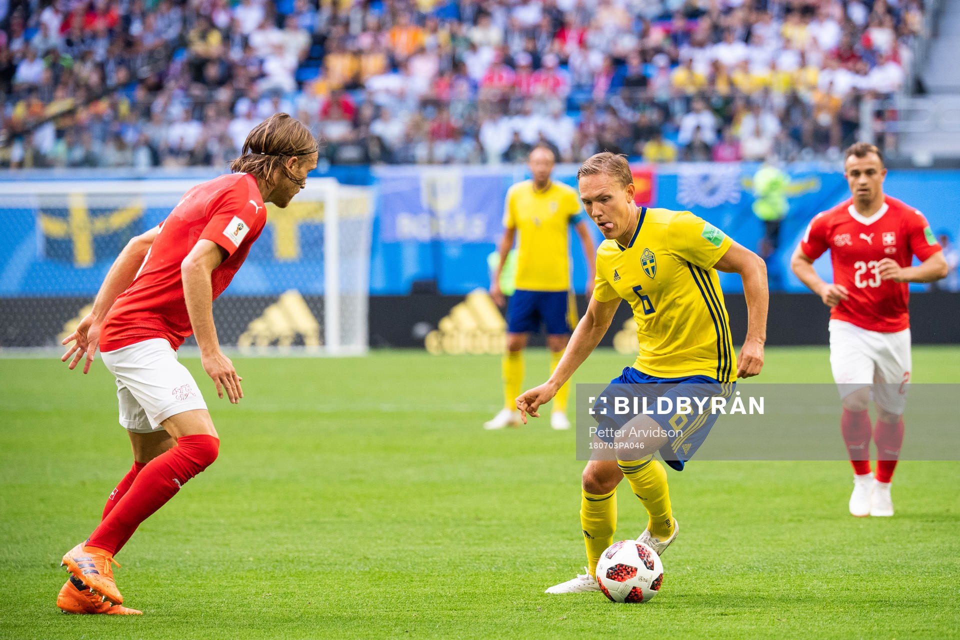 Michael Lang of Switzerland and Ludwig Augustinsson of