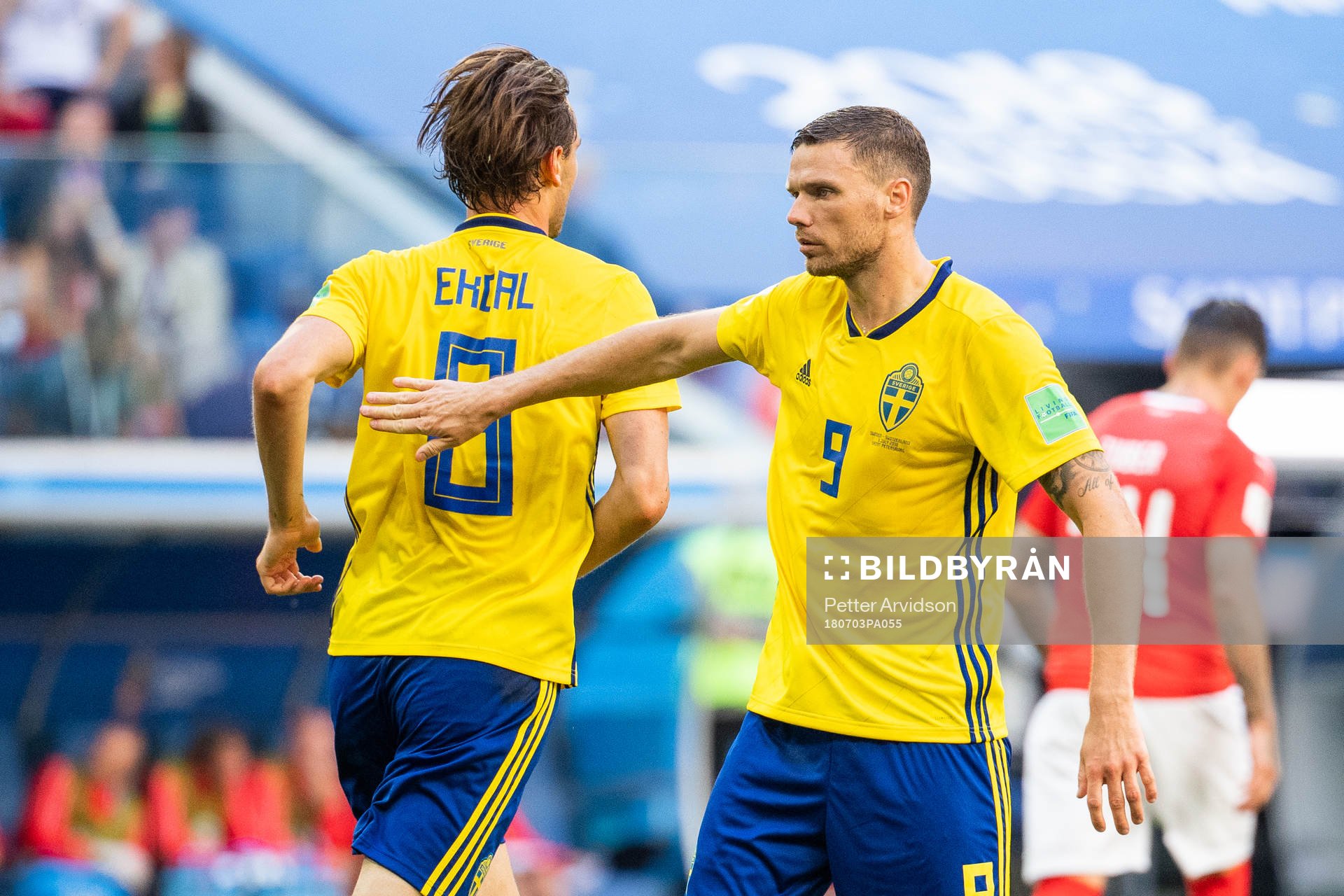 Marcus Berg and Albin Ekdal of Sweden
