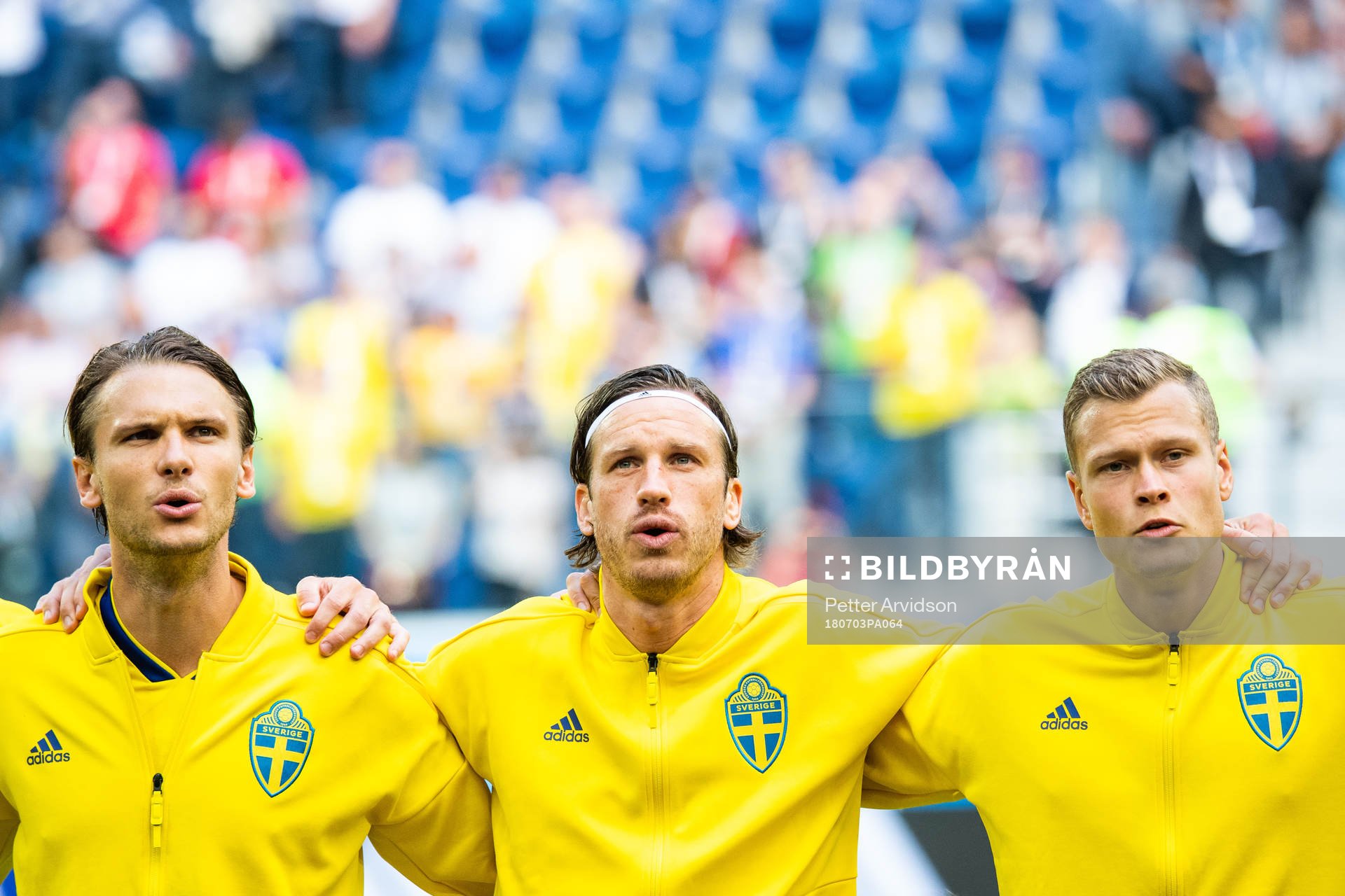 Albin Ekdal, Gustav Svensson and Viktor Claesson of Sweden