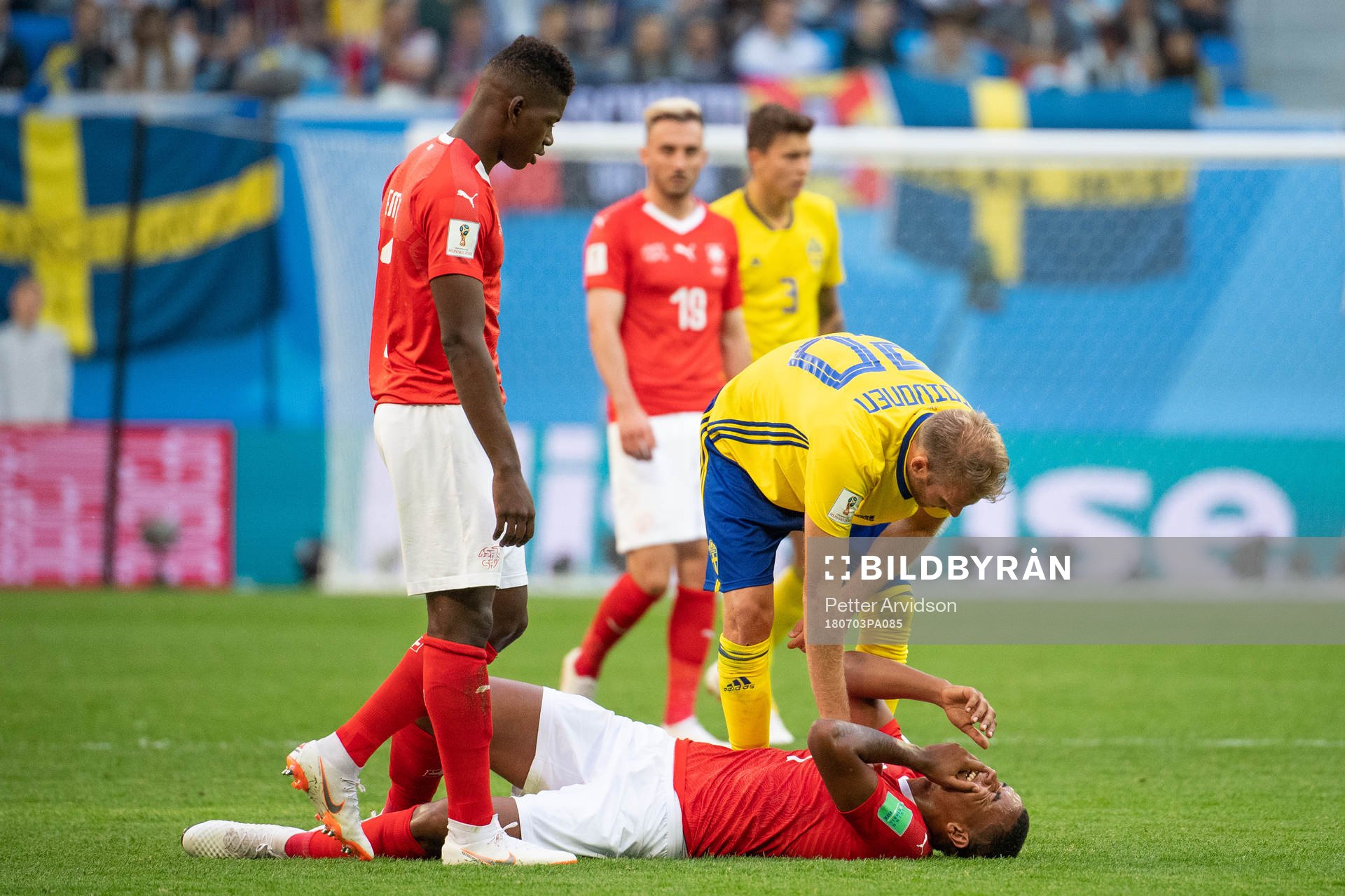 Ola Toivonen of Sweden checks