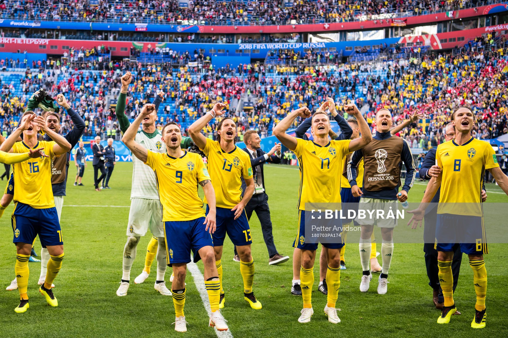 Marcus Berg, Gustav Svensson, Viktor Claesson and Albin
