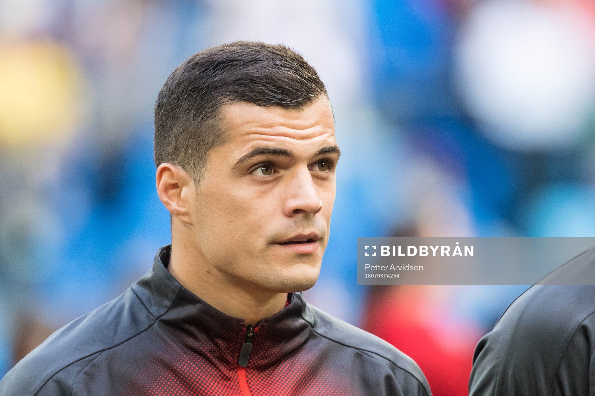 Granit Xhaka of Switzerland prior the FIFA World Cup round