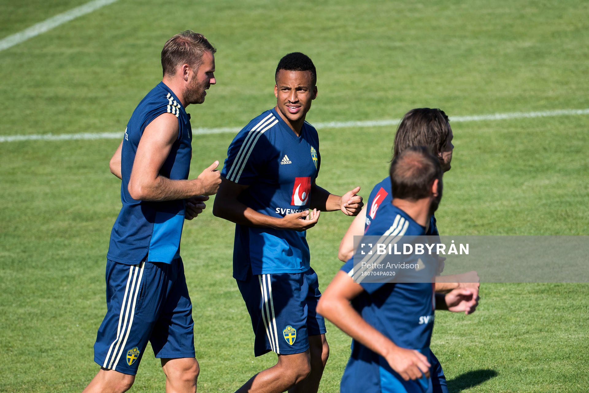 Martin Olsson of the Swedish national football team at a