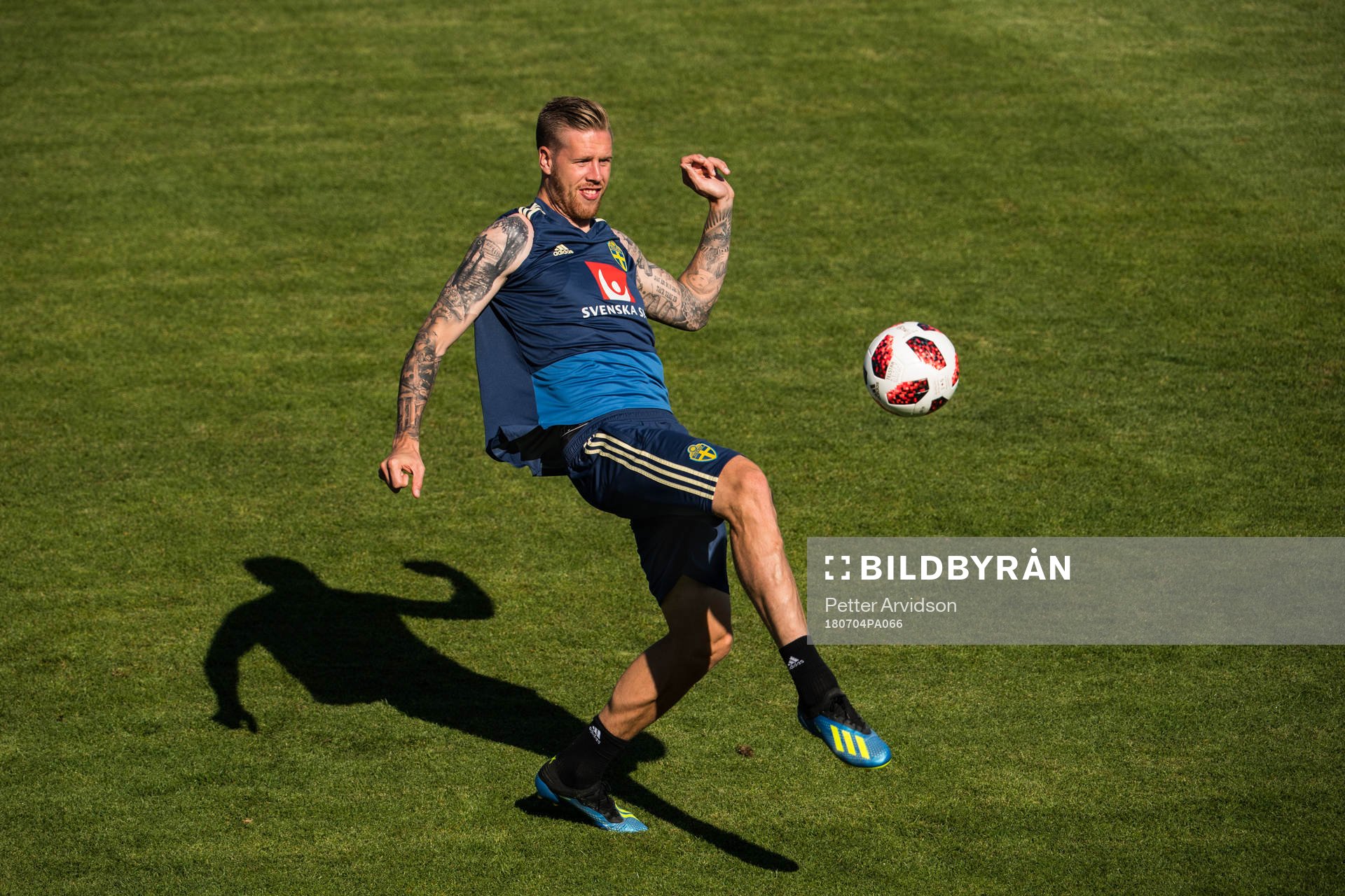 Pontus Jansson of the Swedish national football team at a