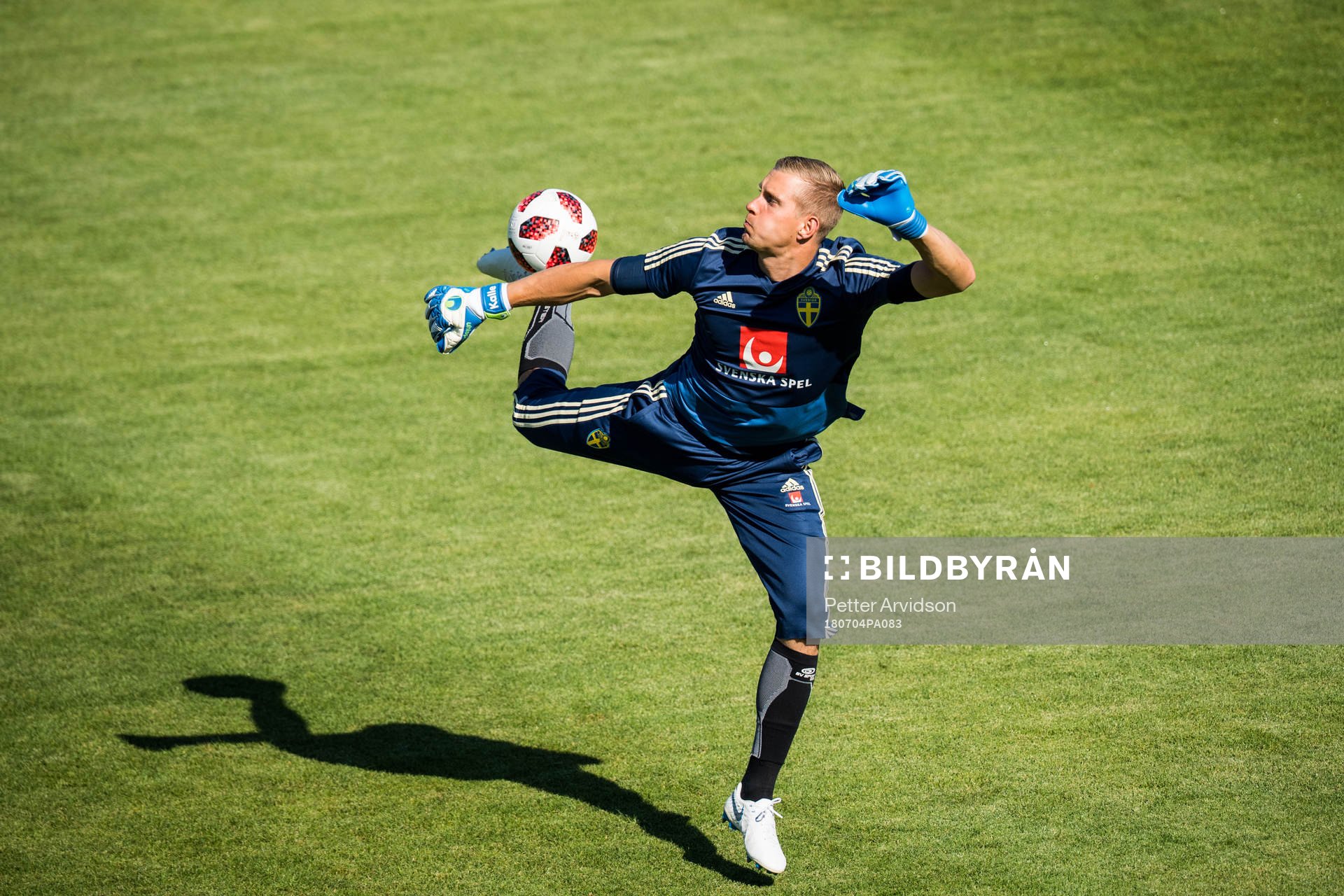 Goalkeeper Karl-Johan Johnsson of the Swedish national
