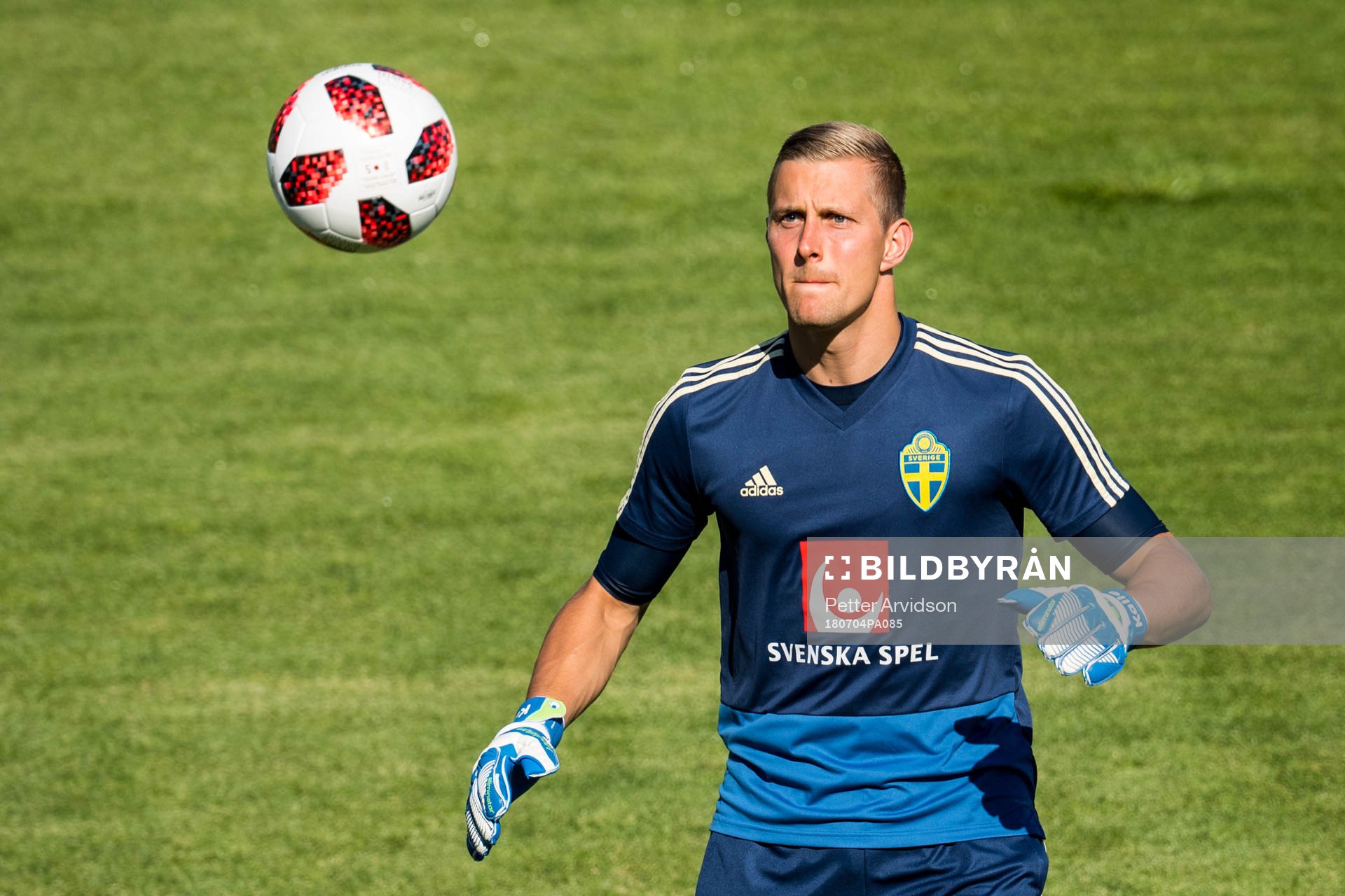 Goalkeeper Karl-Johan Johnsson of the Swedish national