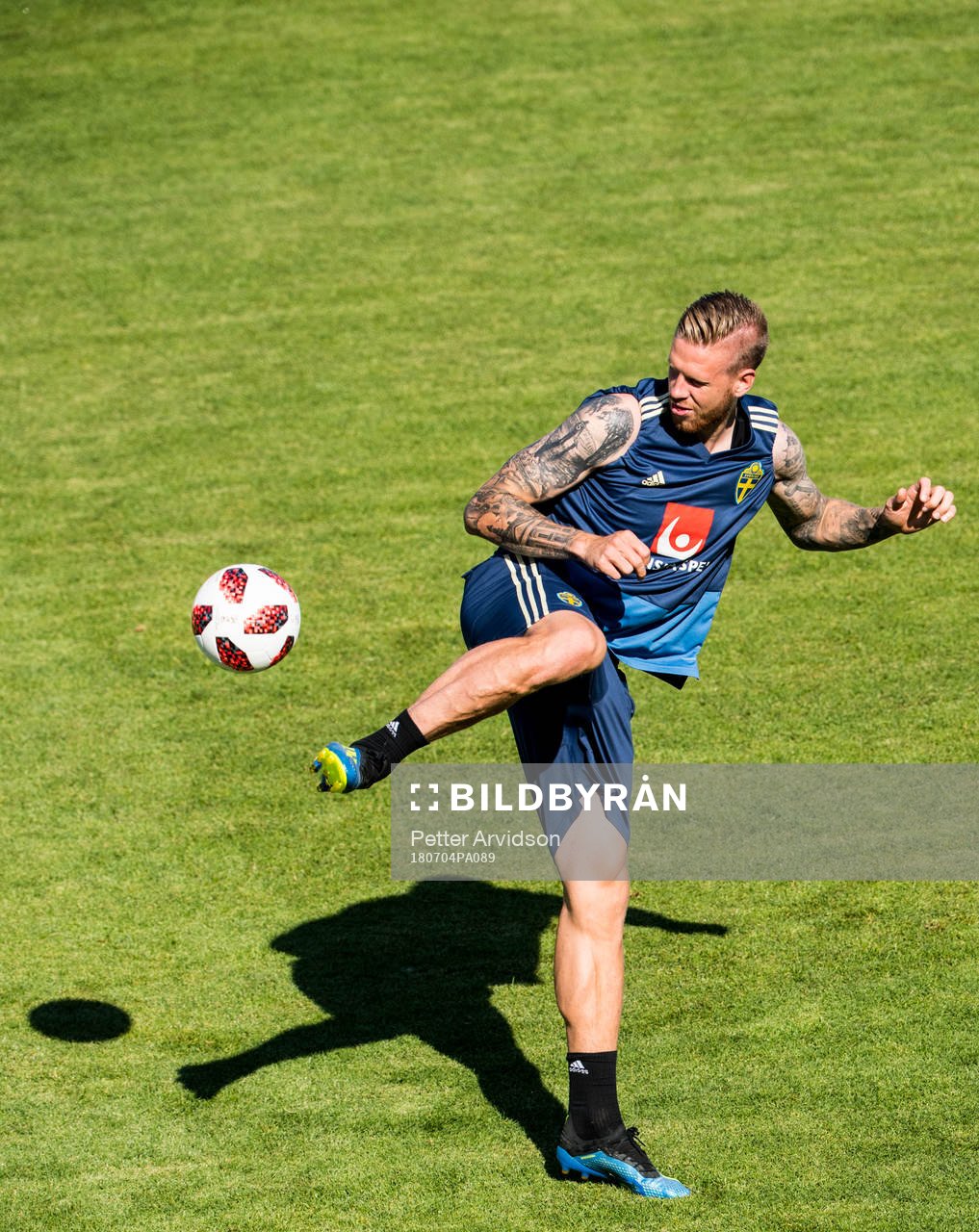 Pontus Jansson of the Swedish national football team at a