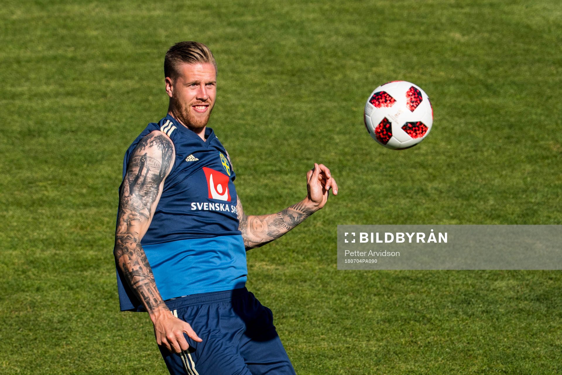 Pontus Jansson of the Swedish national football team at a