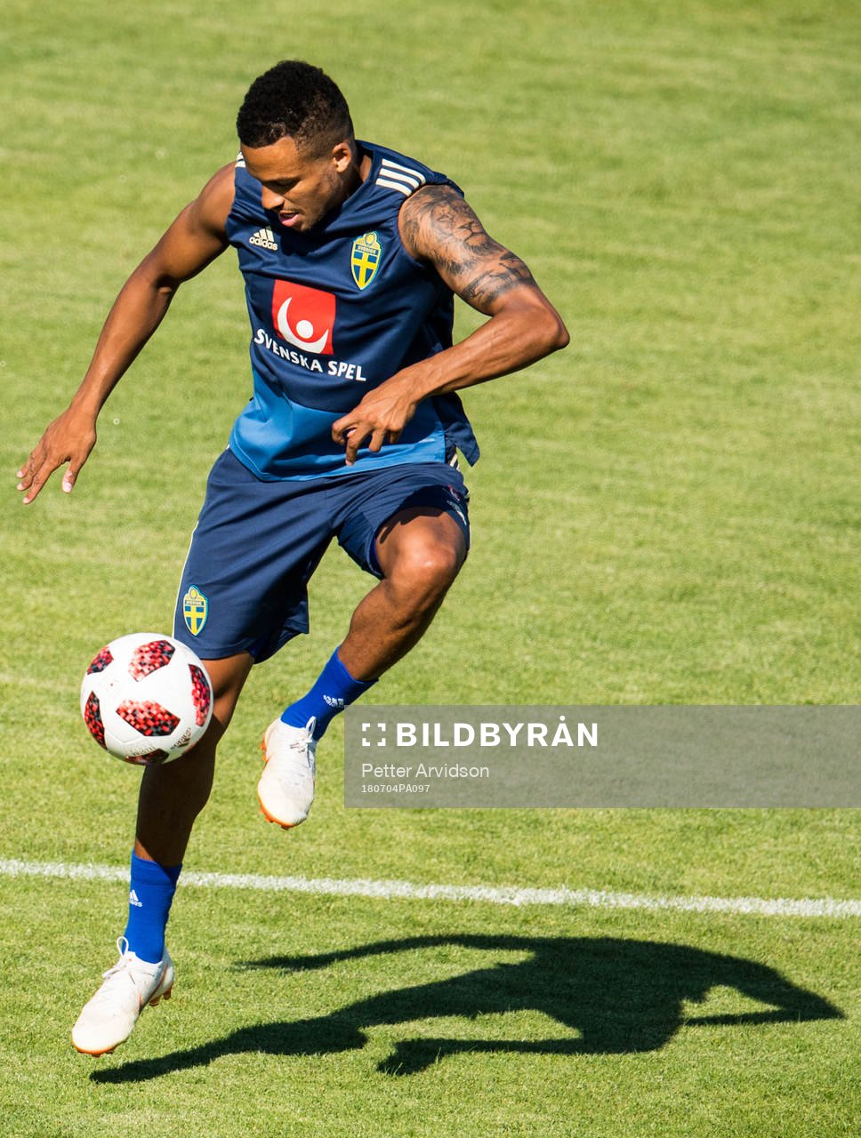 Martin Olsson of the Swedish national football team at a