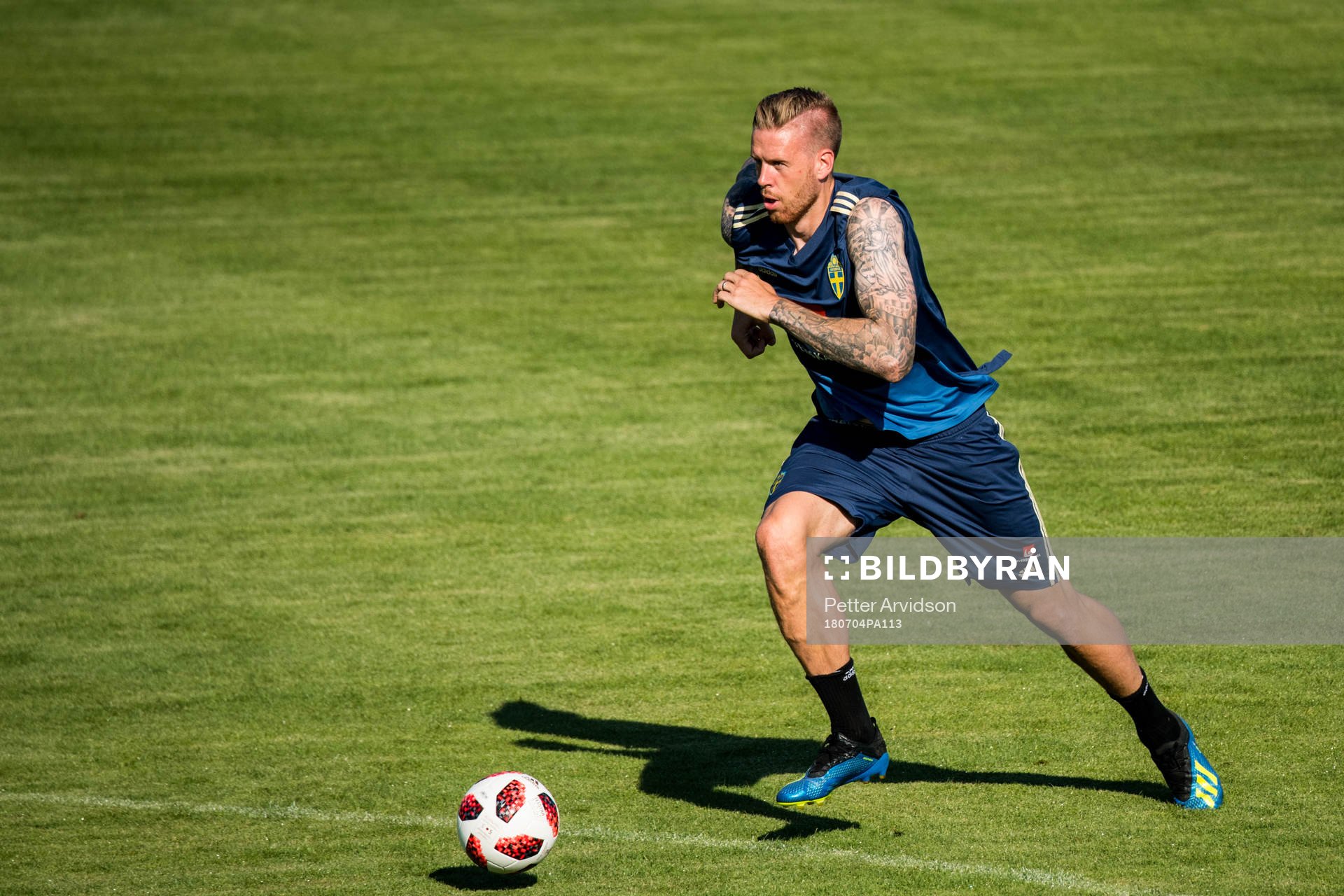 Pontus Jansson of the Swedish national football team at a