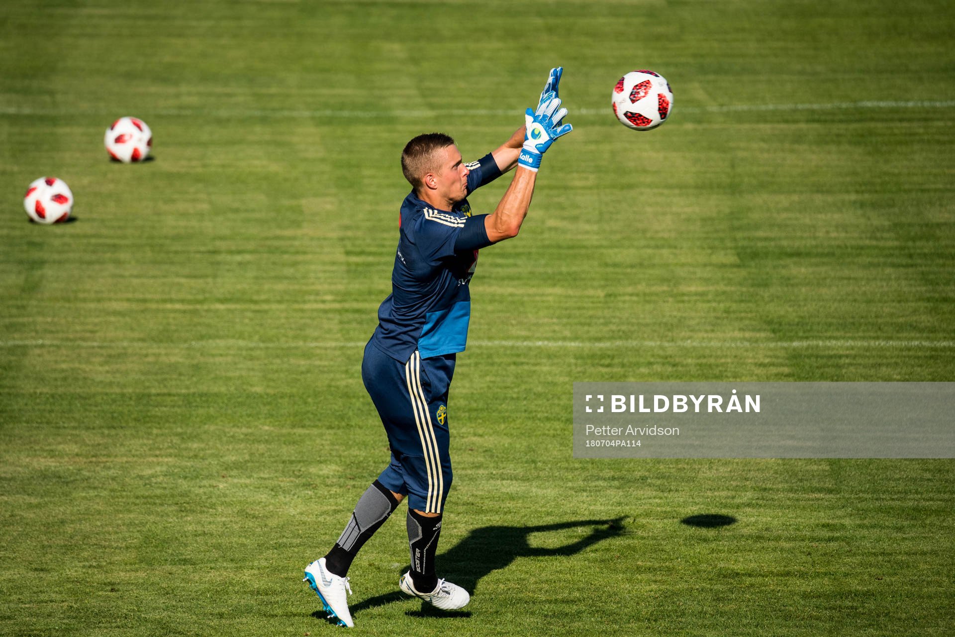 Goalkeeper Karl-Johan Johnsson of the Swedish national