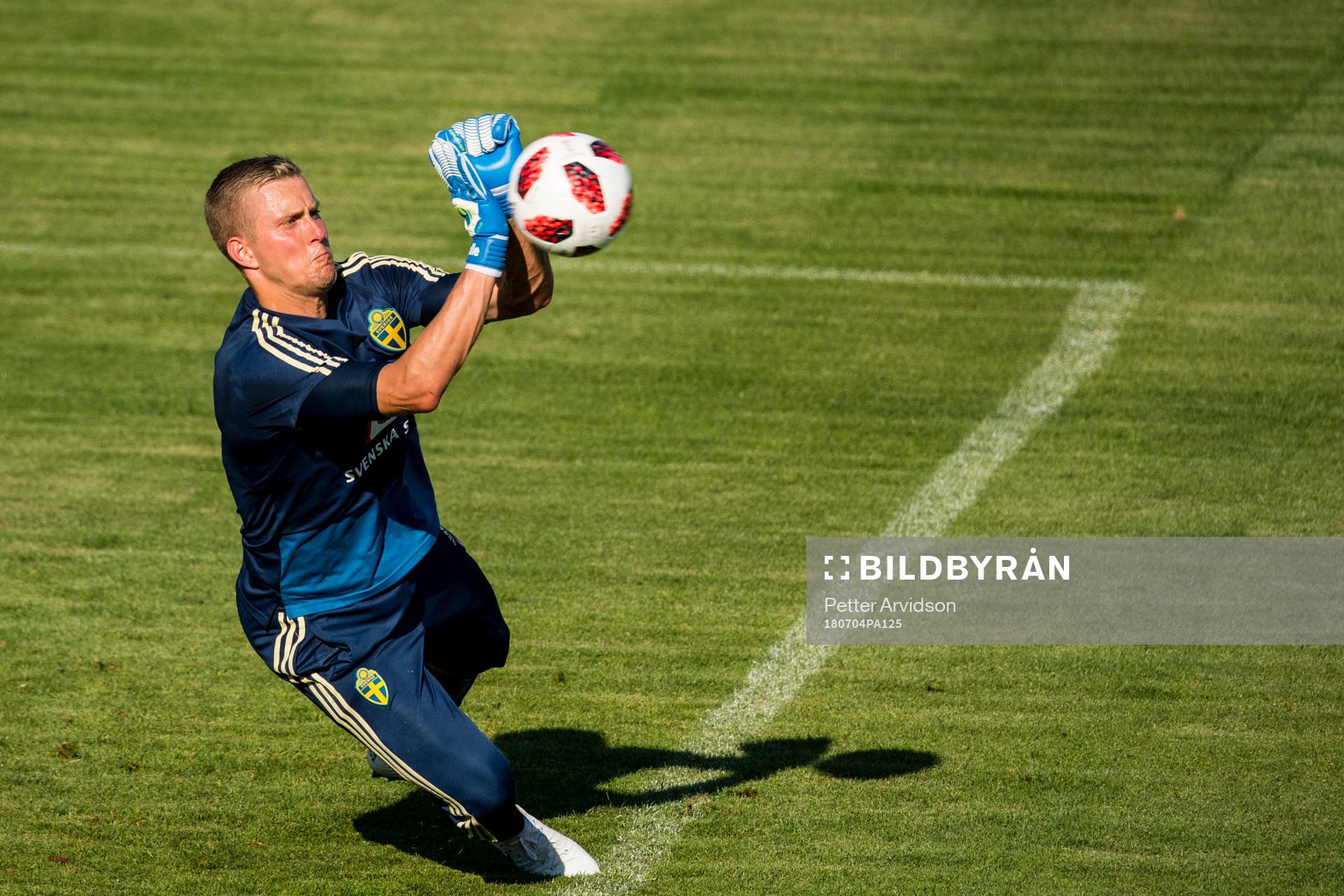 Goalkeeper Karl-Johan Johnsson of the Swedish national
