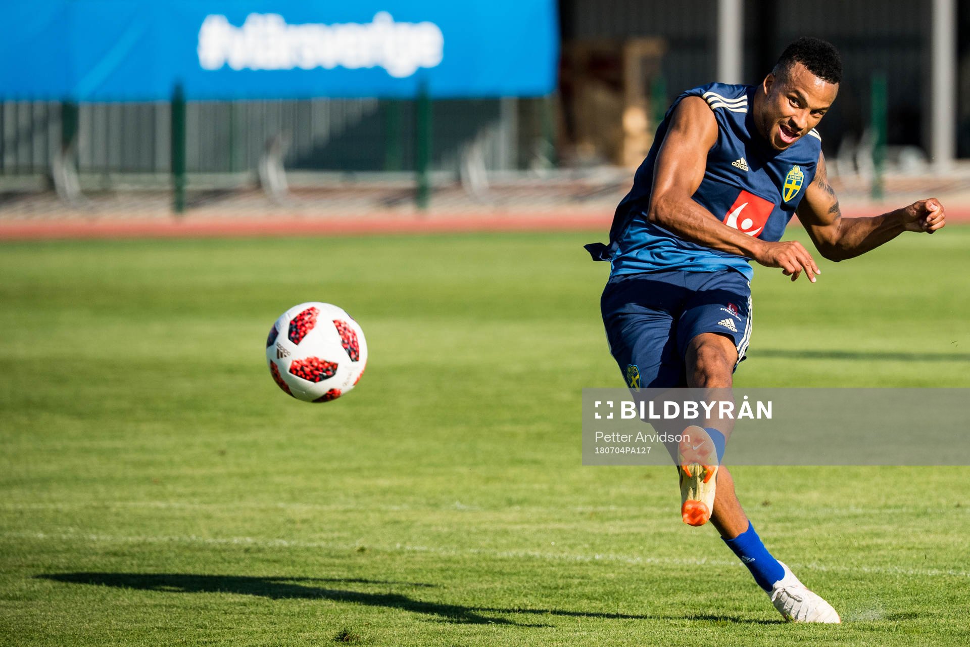 Martin Olsson of the Swedish national football team at a