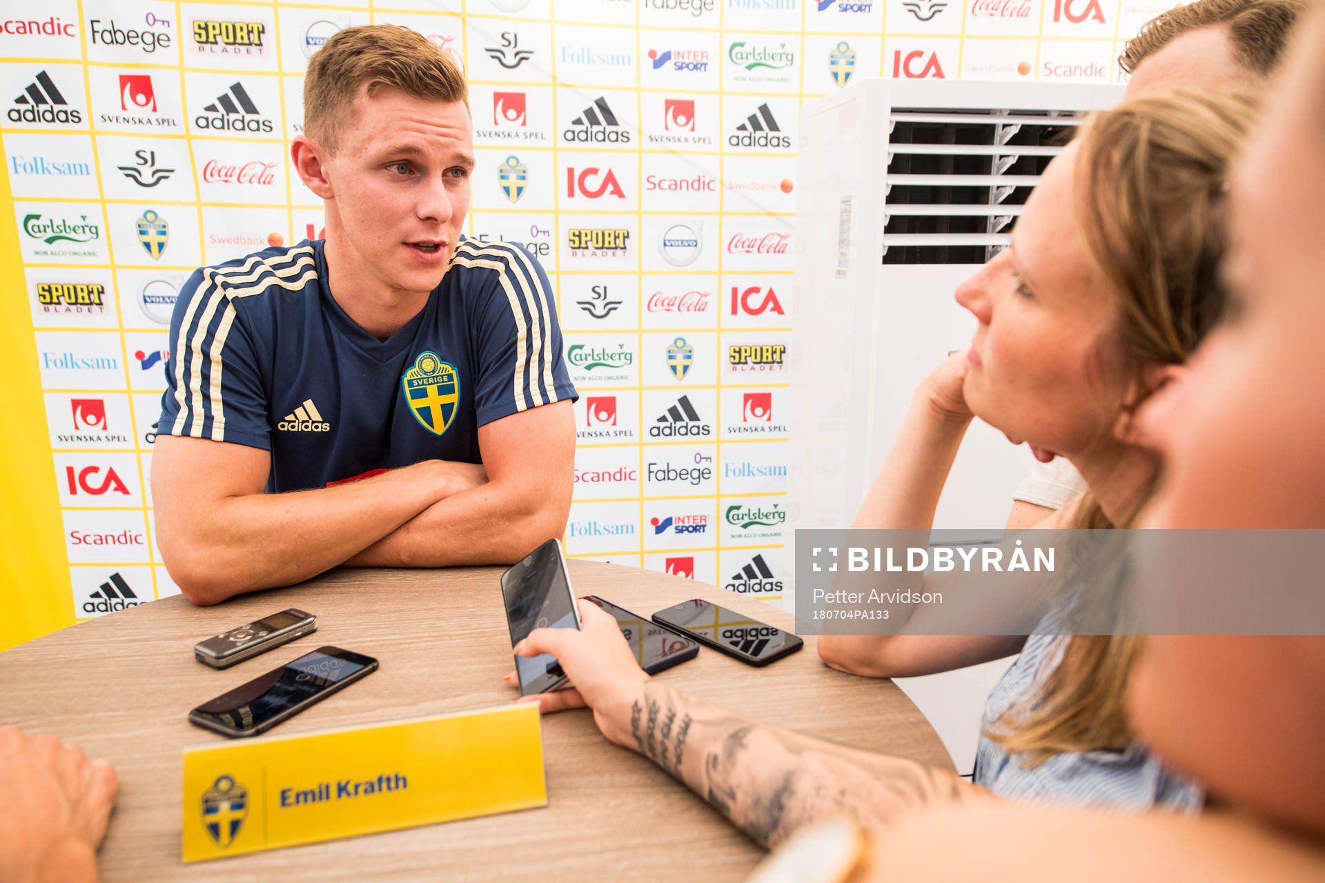 Emil Krafth of the Swedish national football team