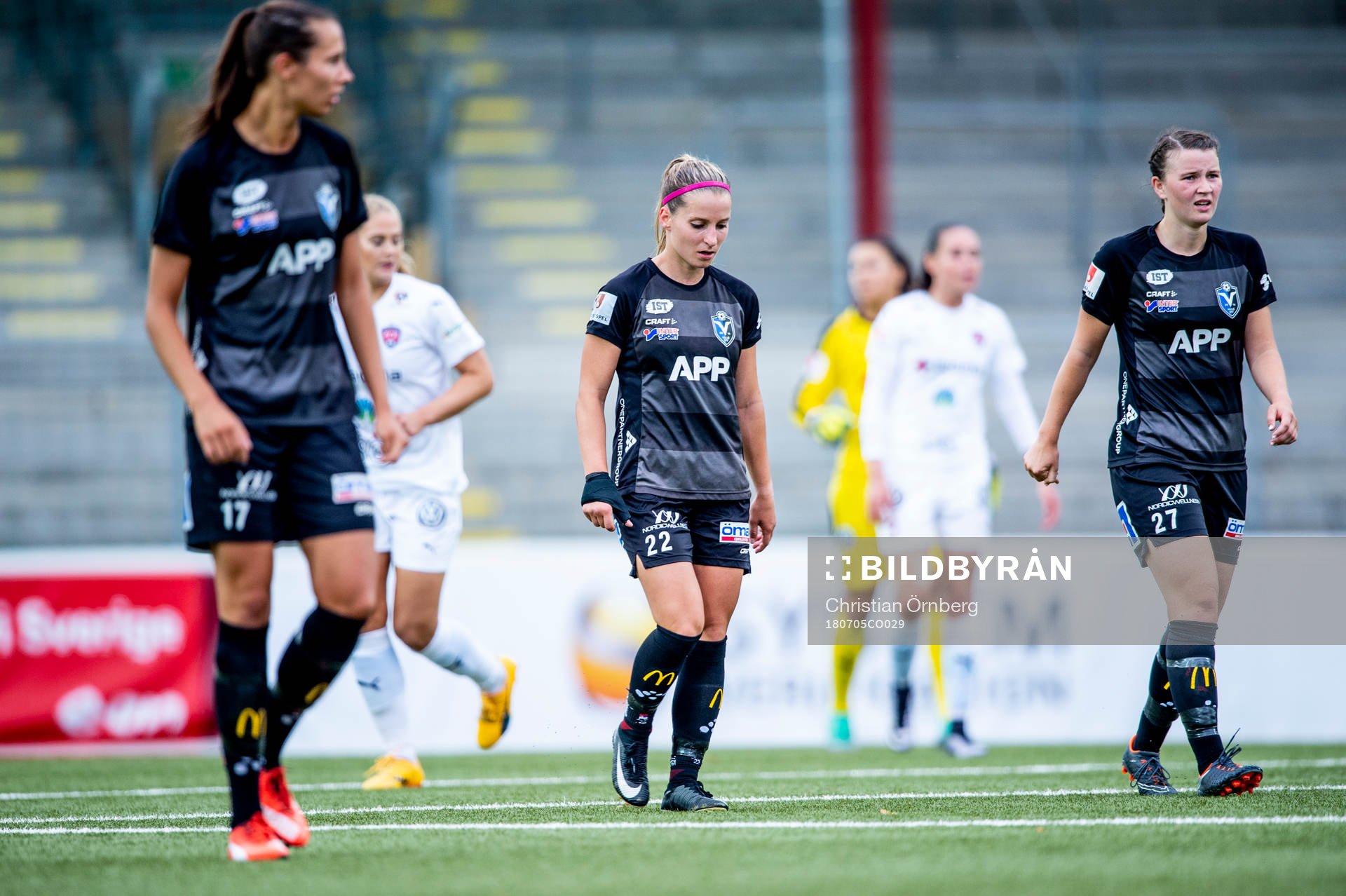 Växjös Nellie Karlsson, Jelena Cankovic och Frida Boriero