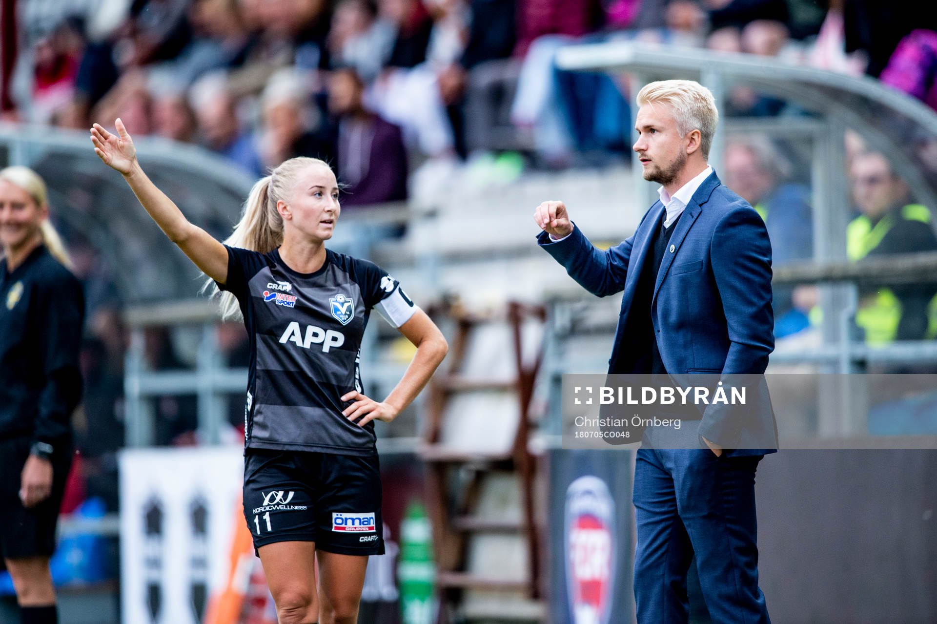 Växjös Jonna Ståhl och tränare Pierre Fondin