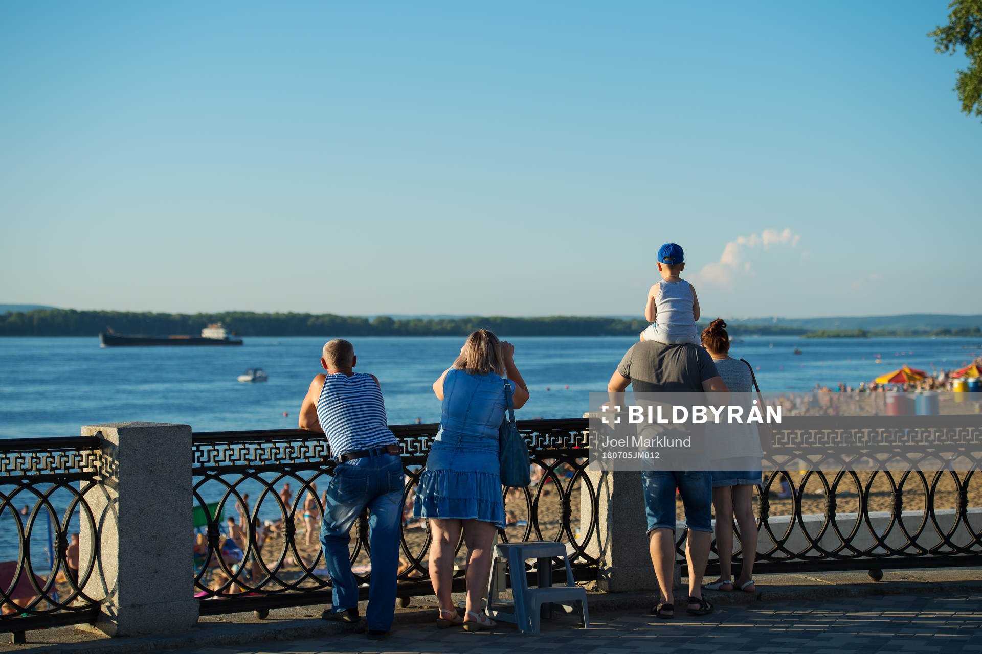 People at a beachwalk