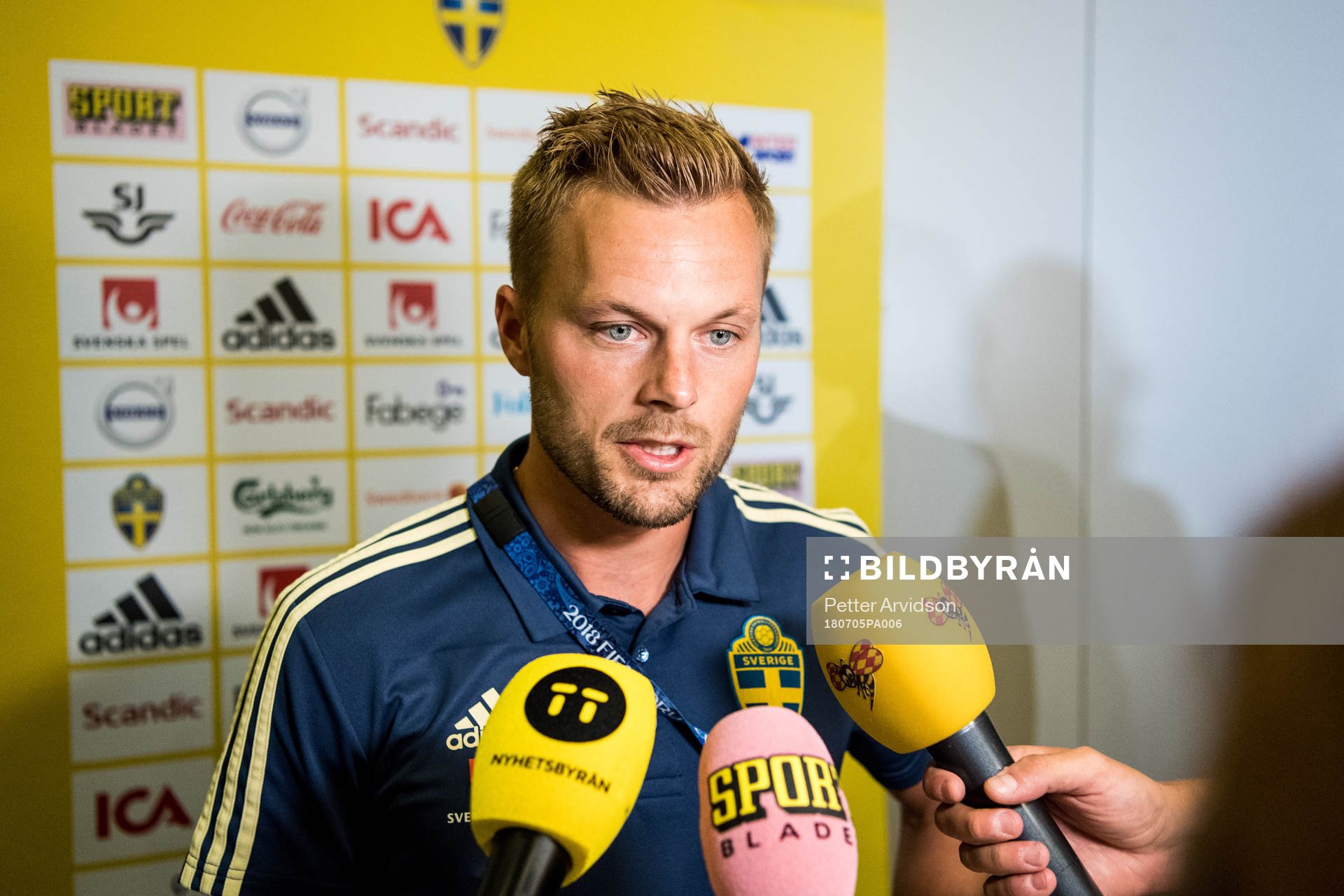 Sebastian Larsson of the Swedish national football team at