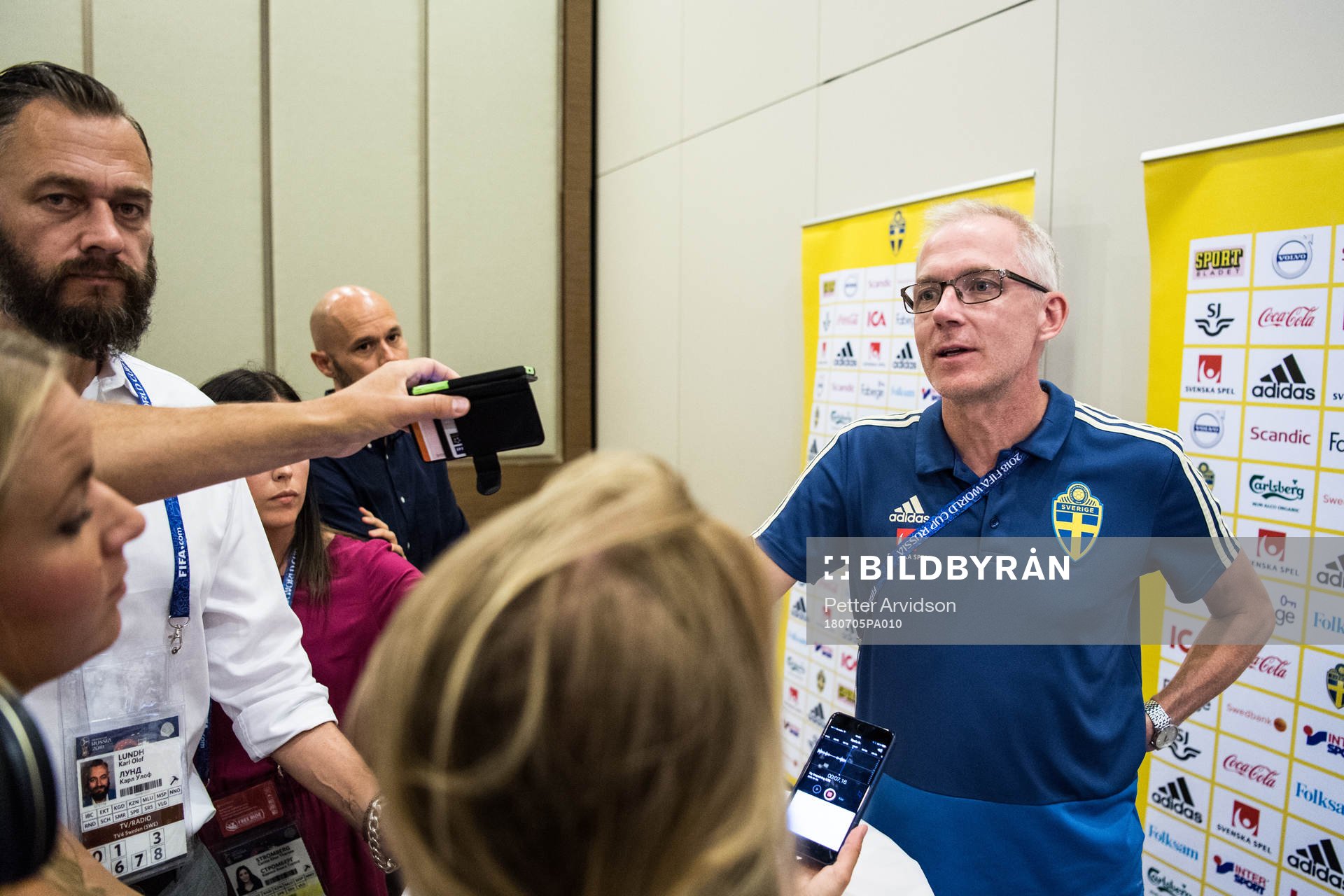 Press officer Staffan Stjernholm of the Swedish national