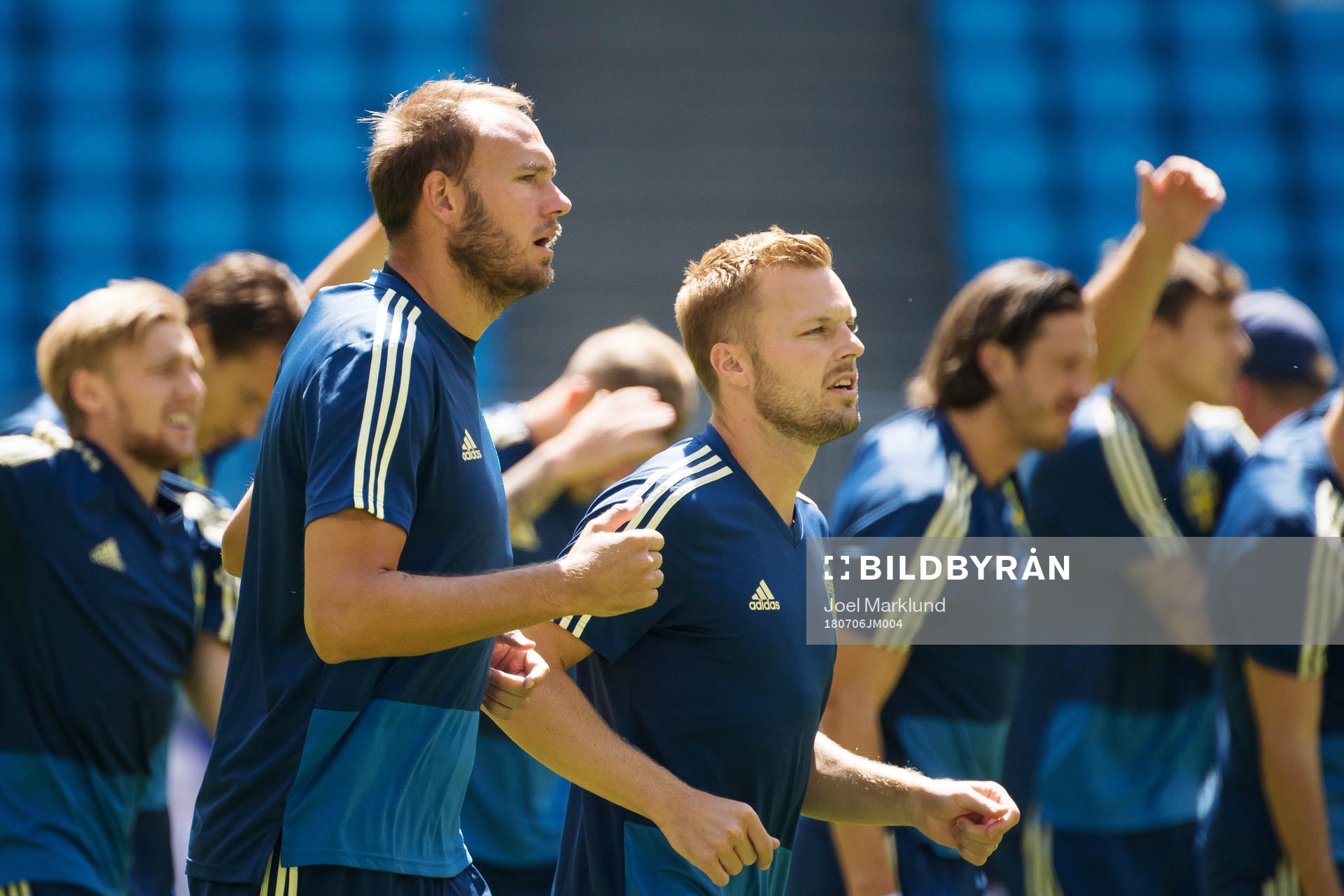 Andreas Granqvist and Sebastian Larsson of the Swedish