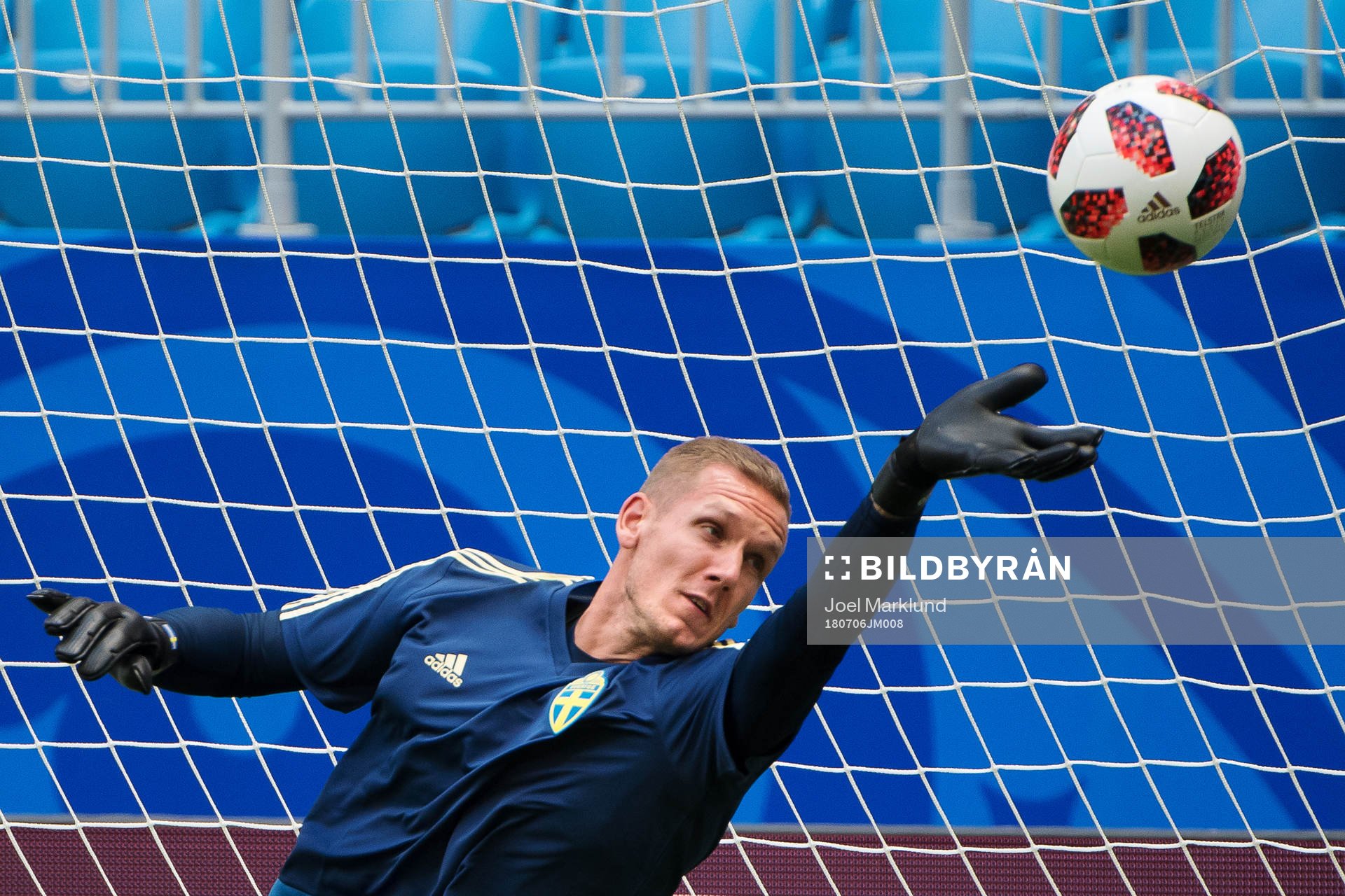 Goalkeeper Robin Olsen of the Swedish national football