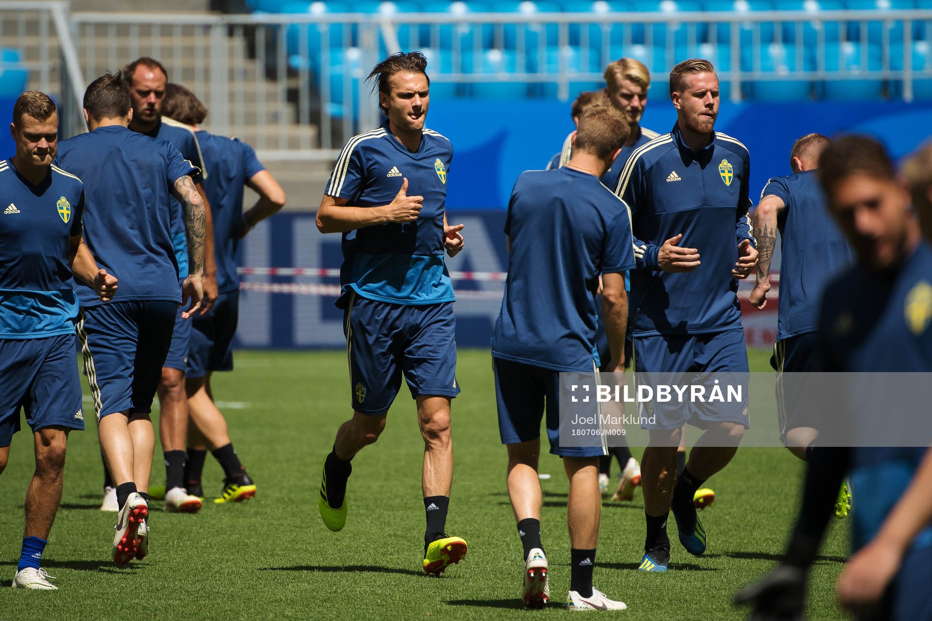 Albin Ekdal of the Swedish national football team at a