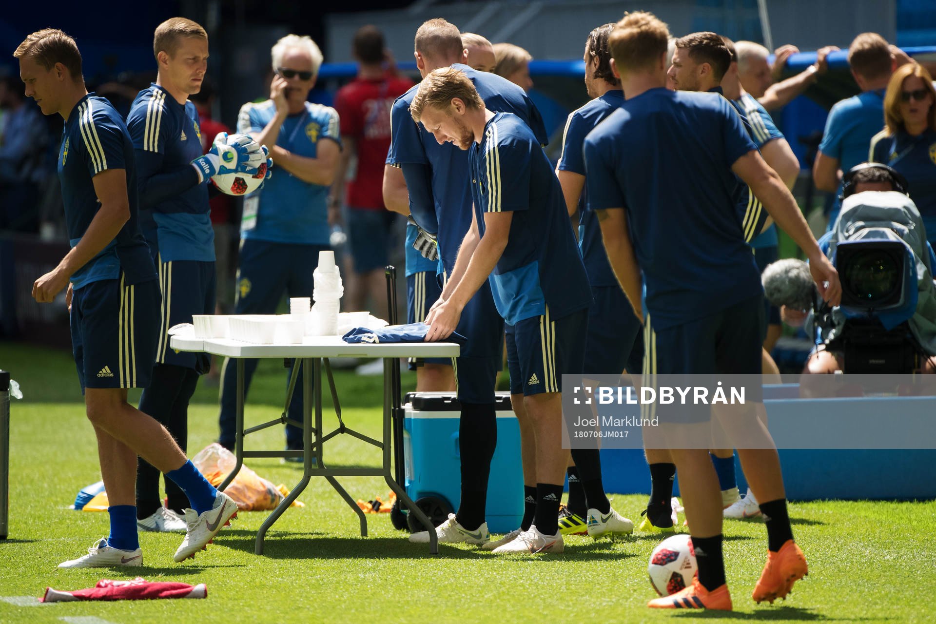 Emil Forsberg of the Swedish national football team at a