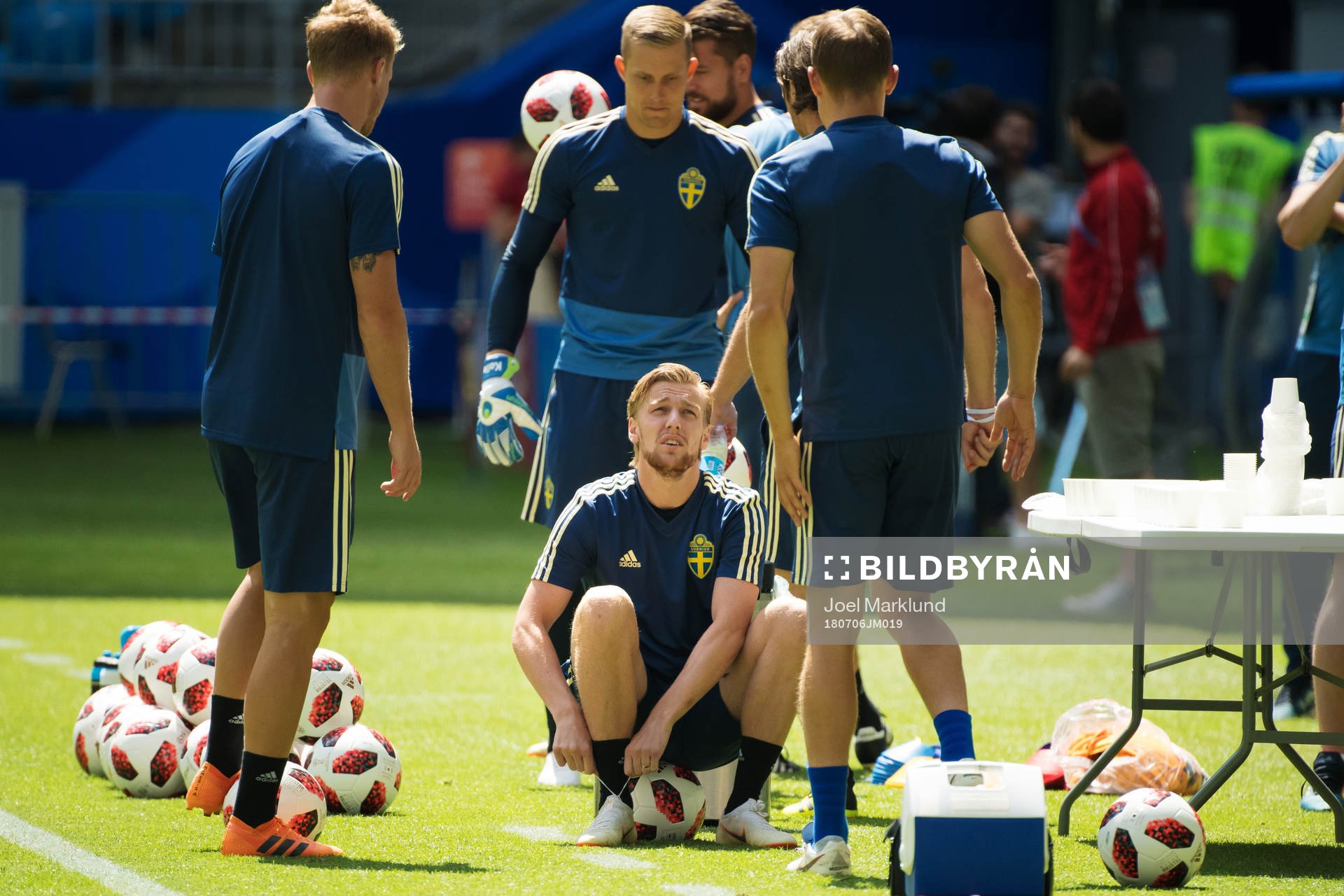 Emil Forsberg of the Swedish national football team at a