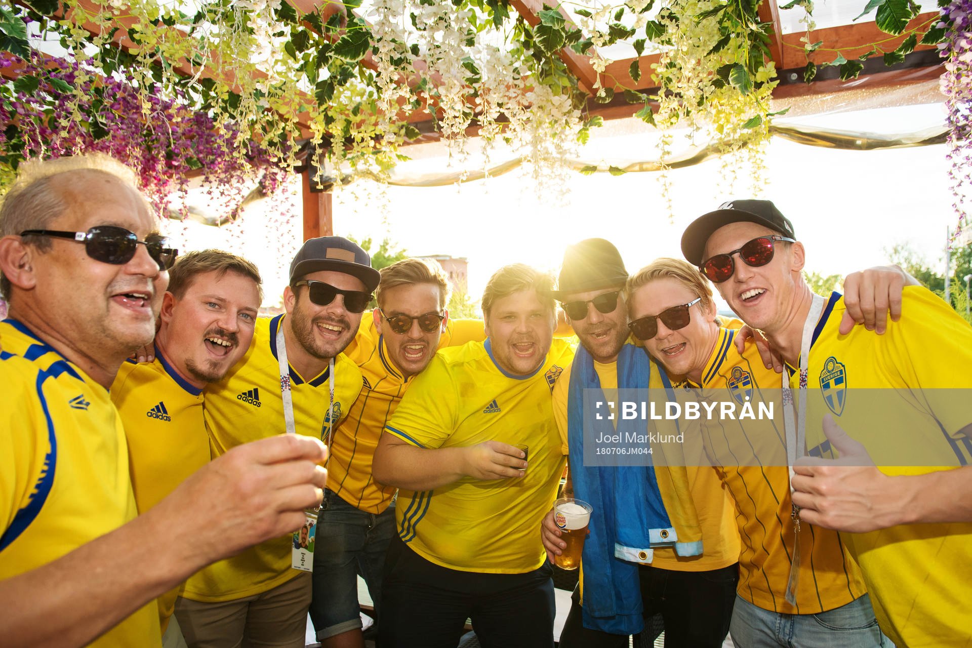 Swedish fans partying