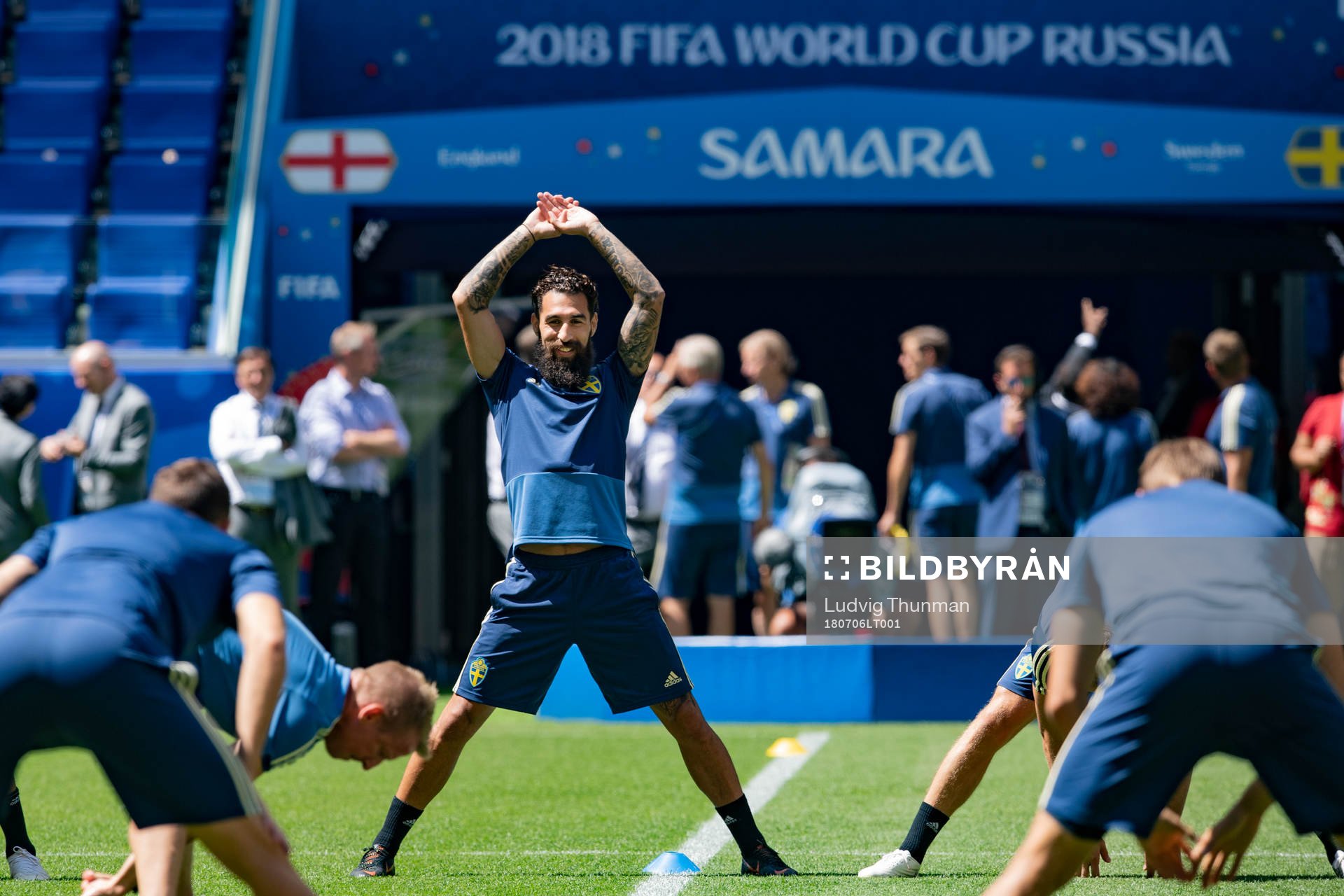 Jimmy Durmaz of the Swedish national football team at a