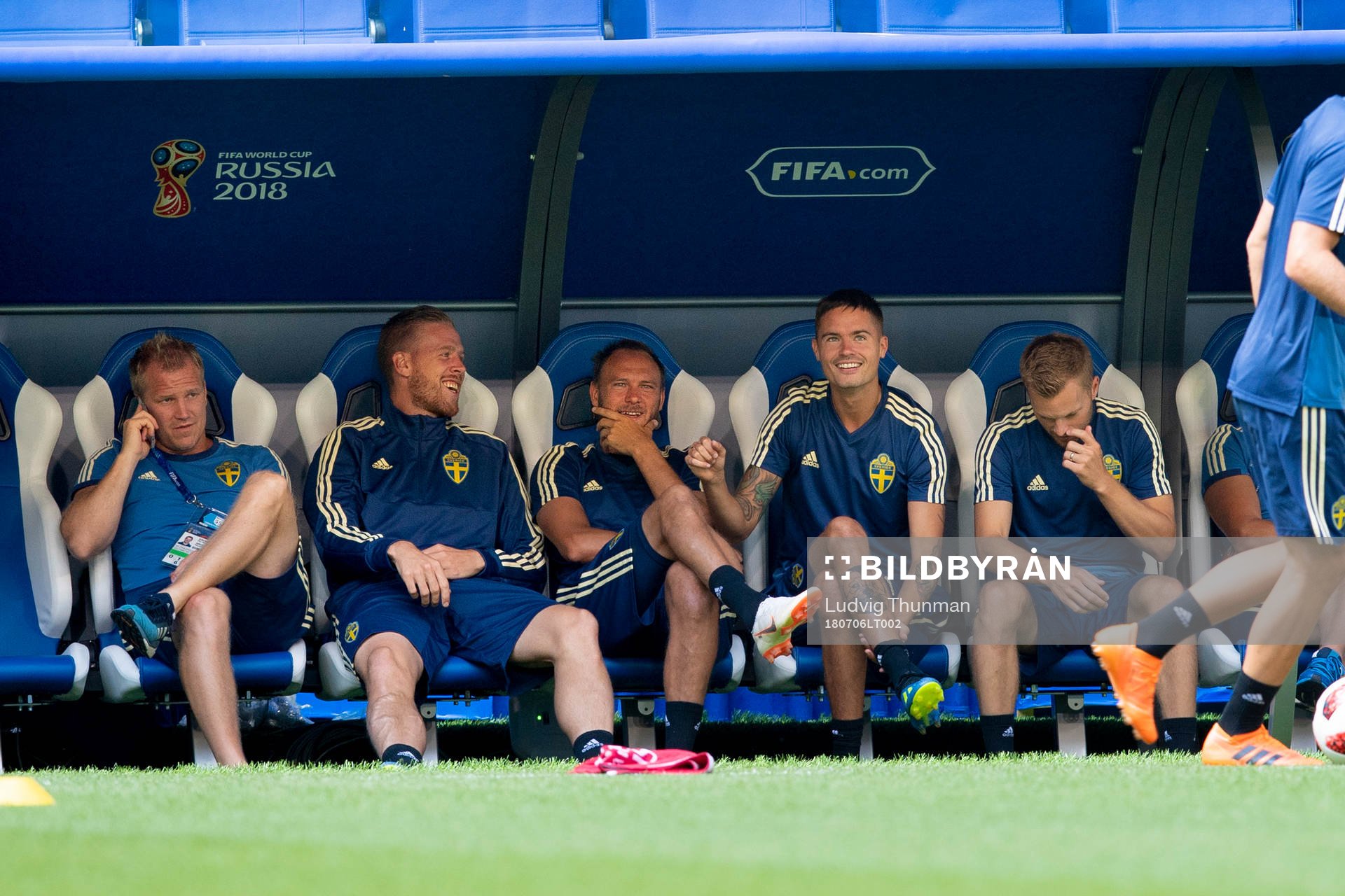 Pontus Jansson, Andreas Granqvist och Mikael Lustig of the