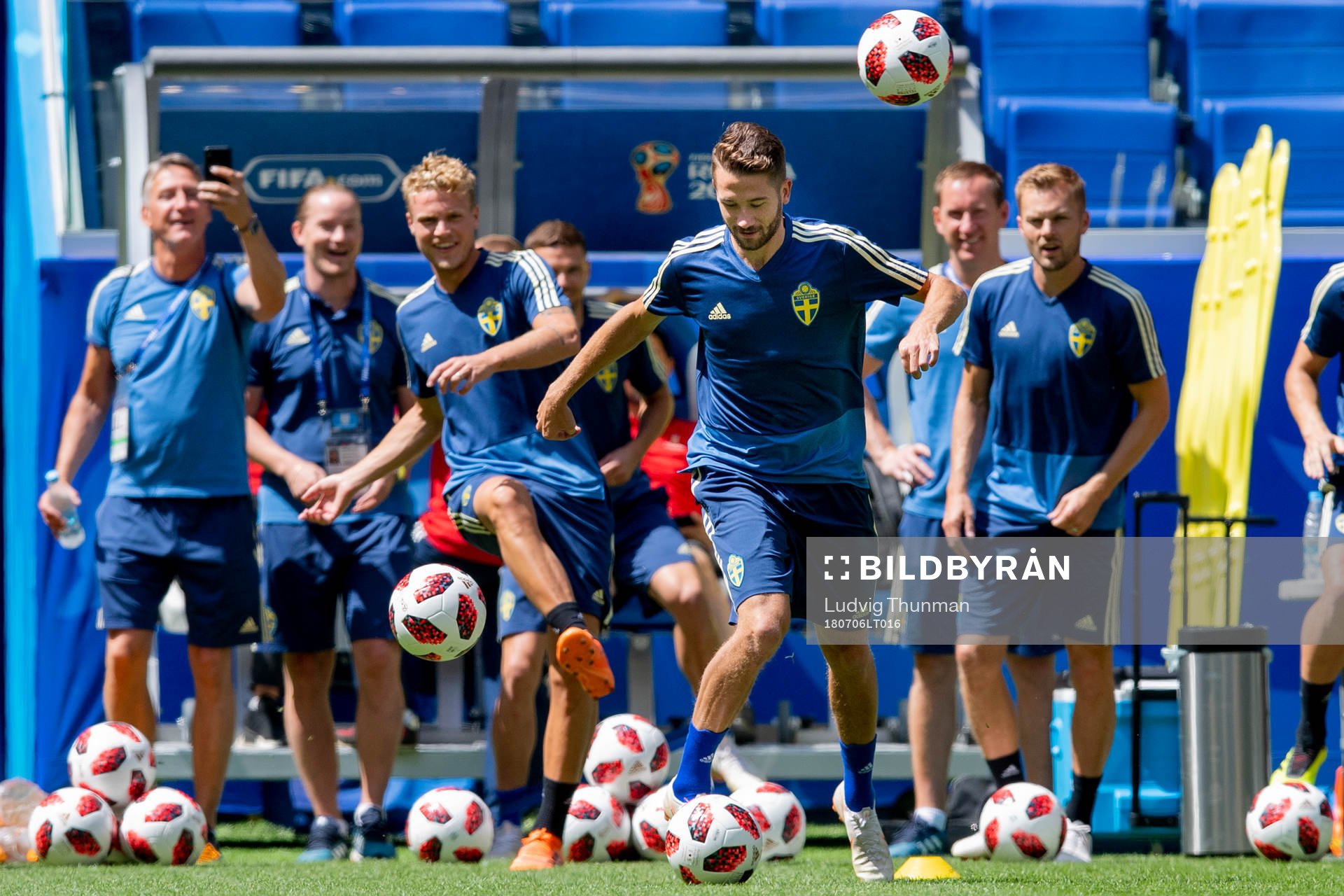 Marcus Rohdén of the Swedish national football team at a