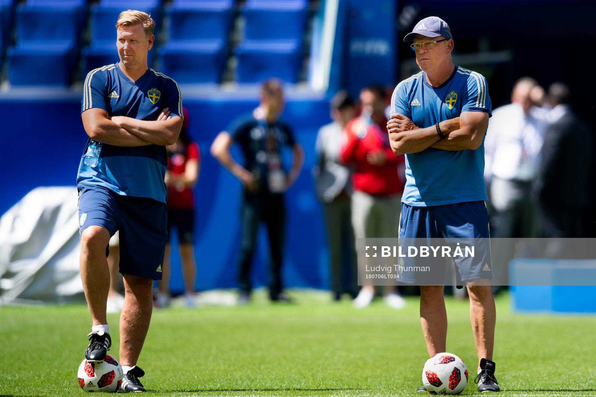 Assistant coach Peter Wettergren and head coach Janne