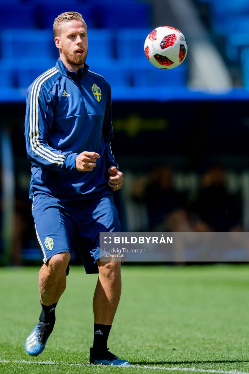 Pontus Jansson of the Swedish national football team at a